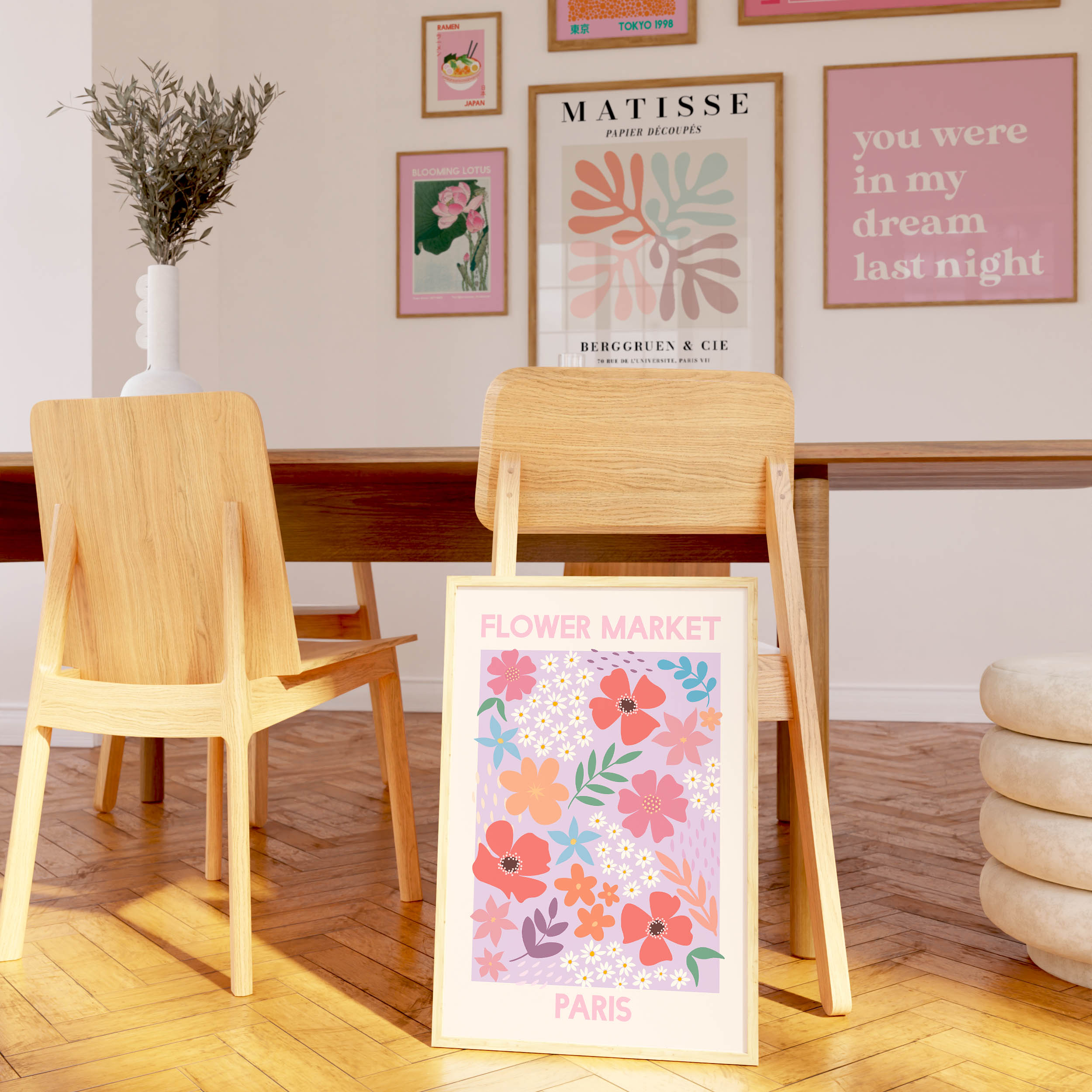 Blumenmarkt Paris Poster