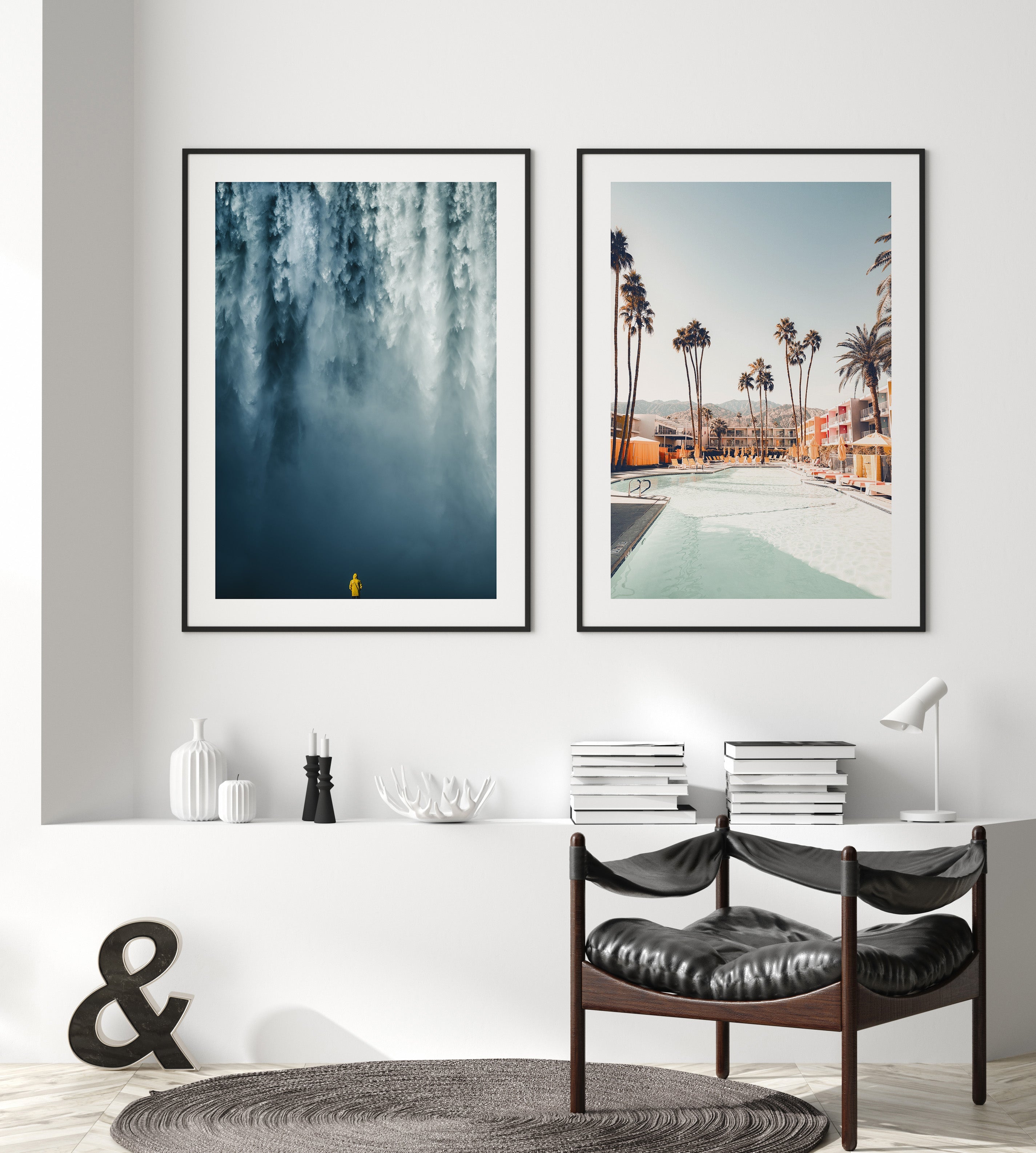 waterfall view poster