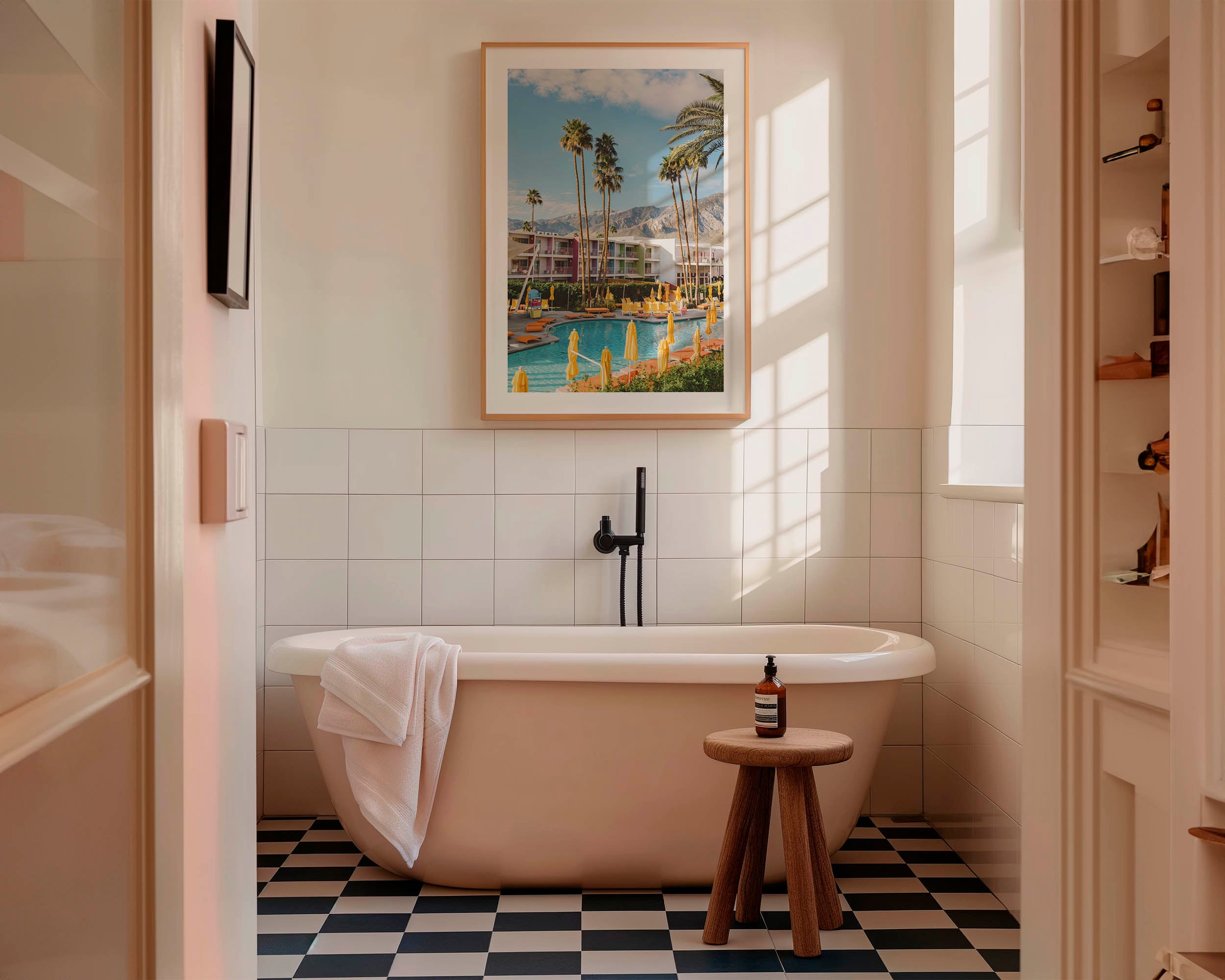 palm springs hotel, colorful, wall art, wall decor, prints, poster