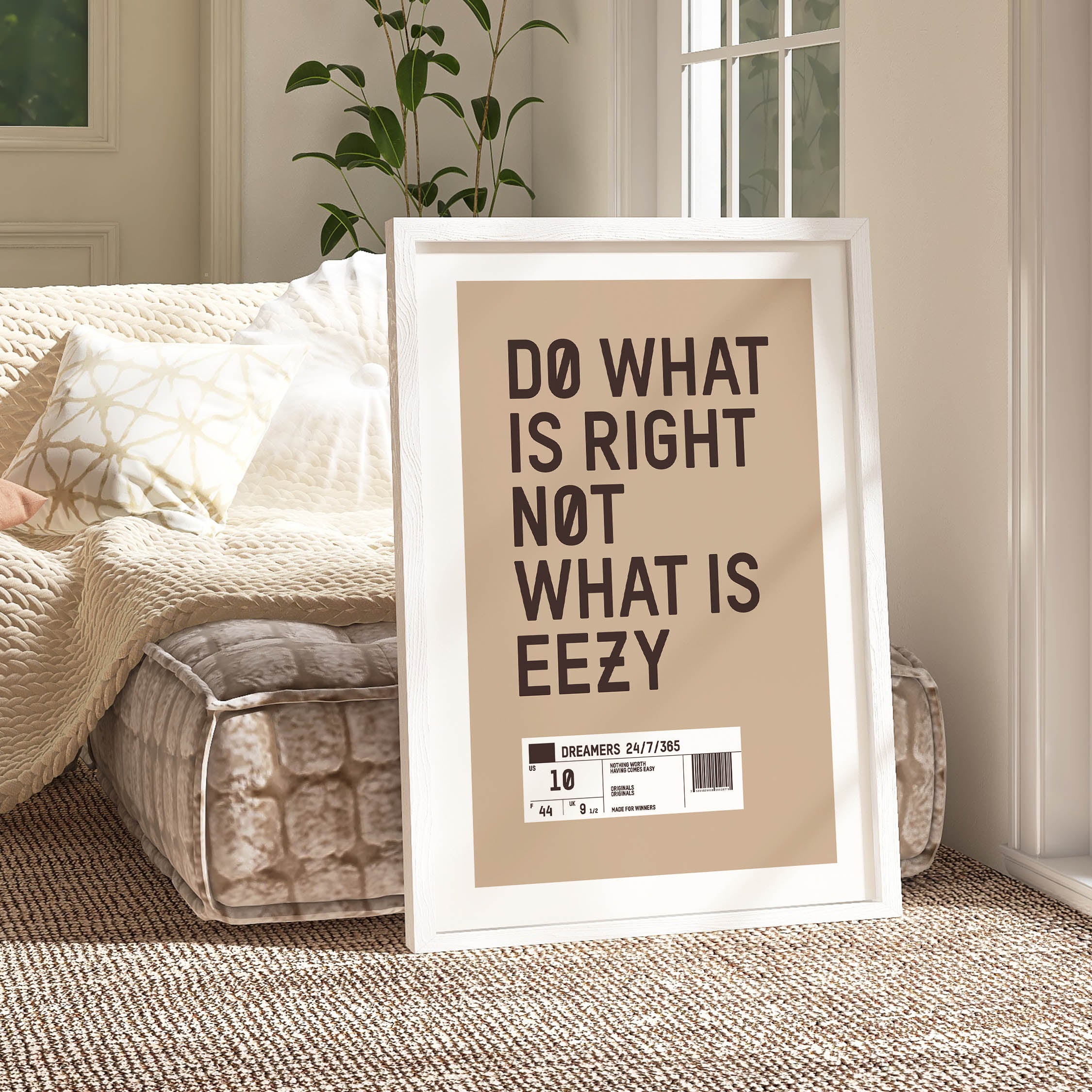 yeezy shoebox poster, wall art, framed print, wall decor, interior decoration