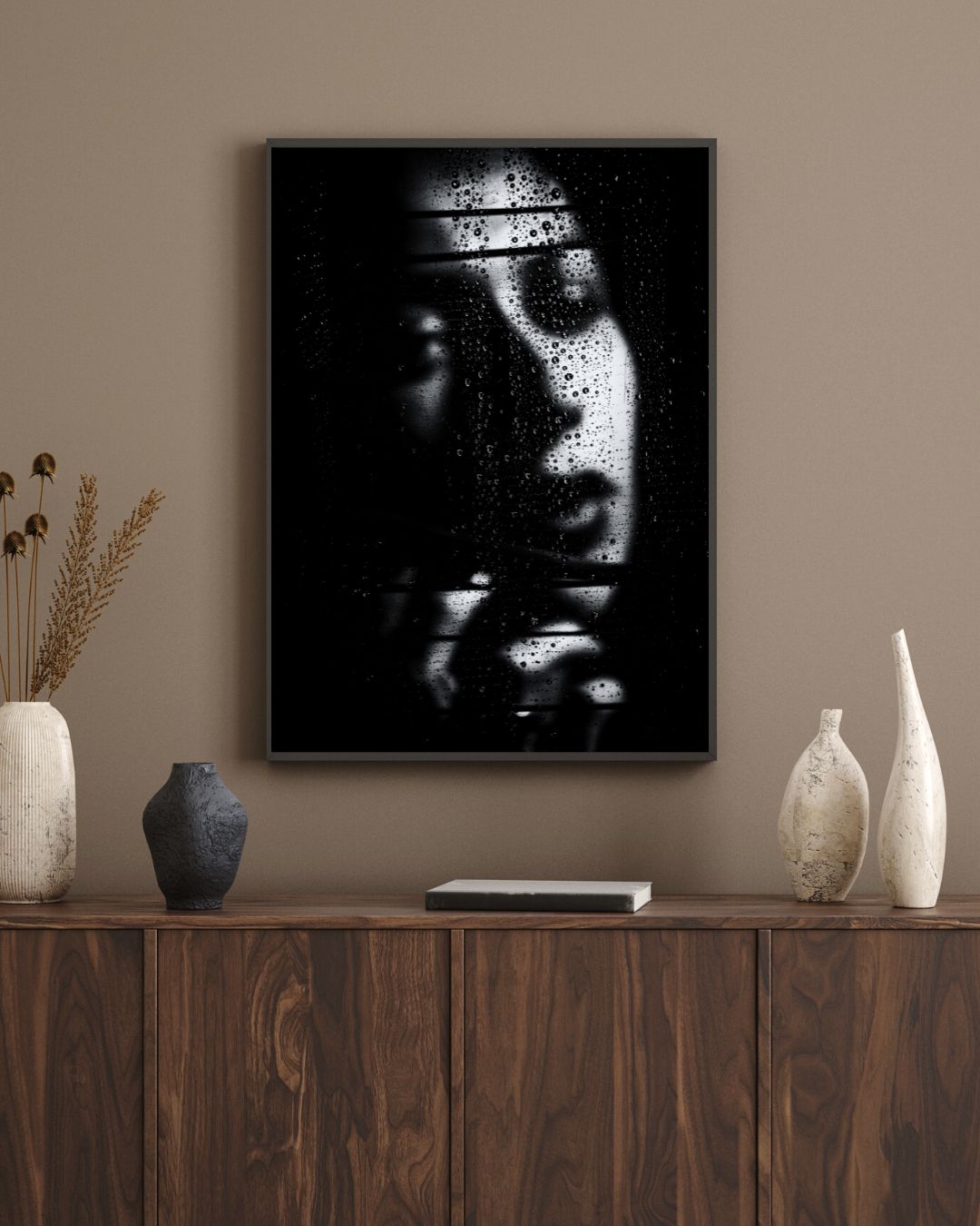 Woman Behind Window Poster