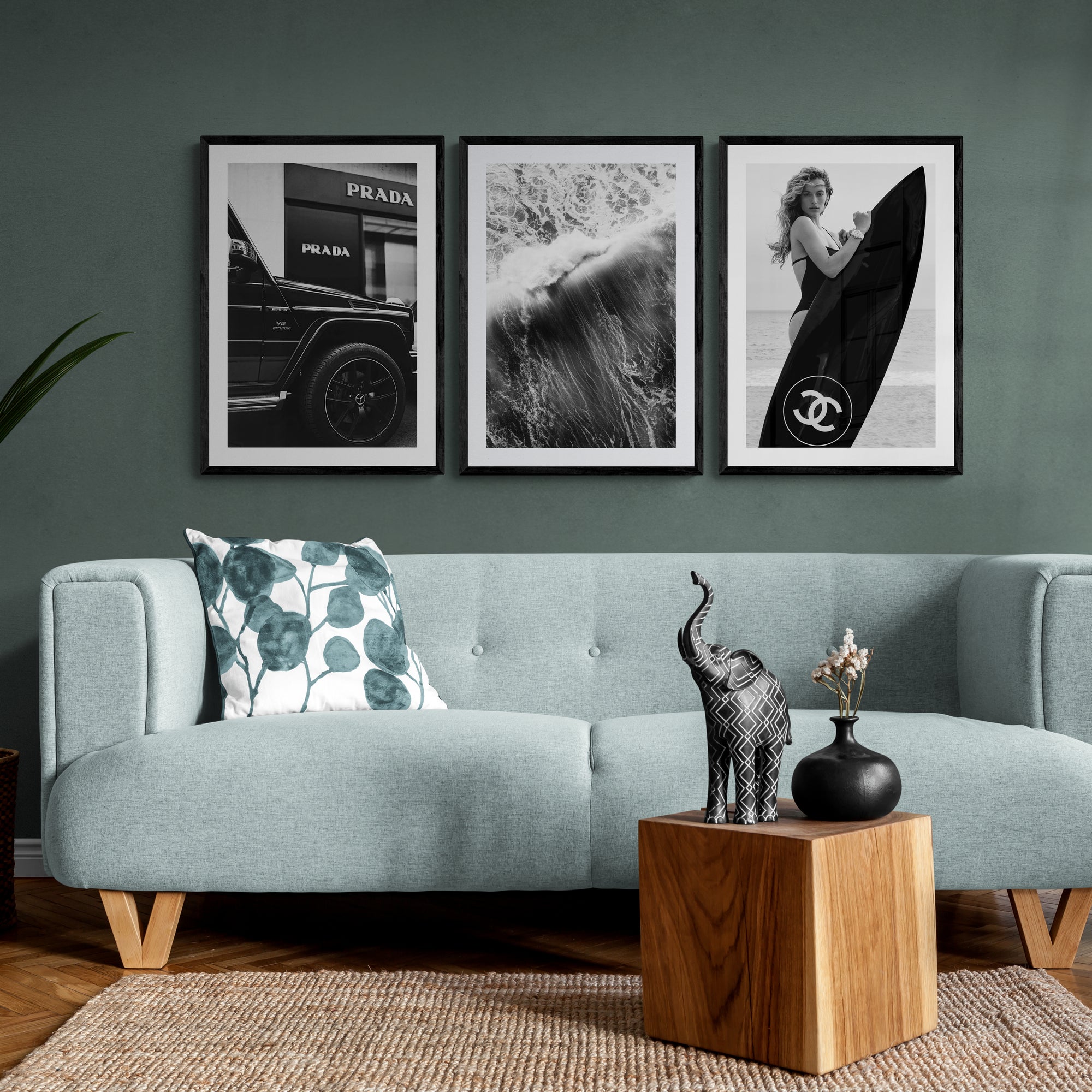 Poster mit krachenden Wellen