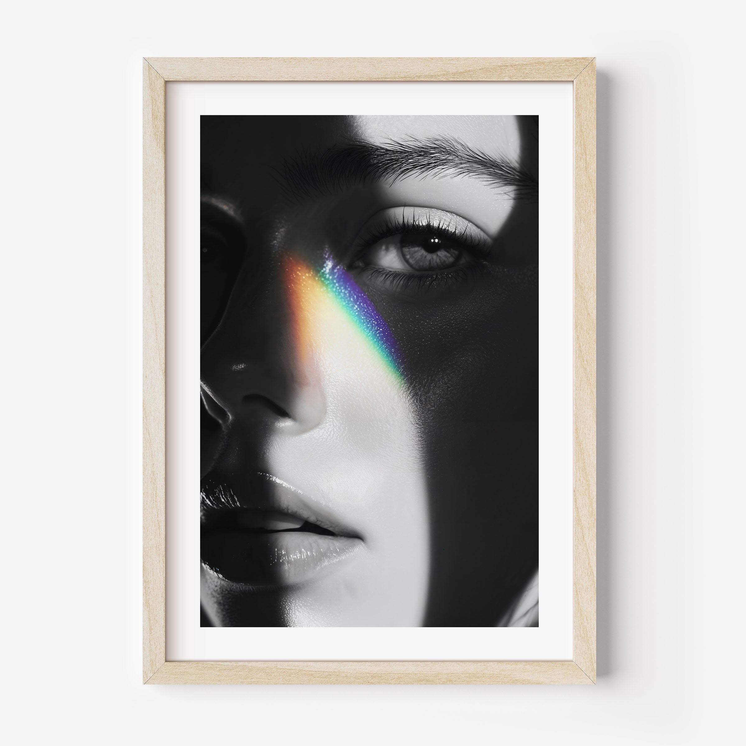 black and white portrait poster/print/wall art. Lgbtq