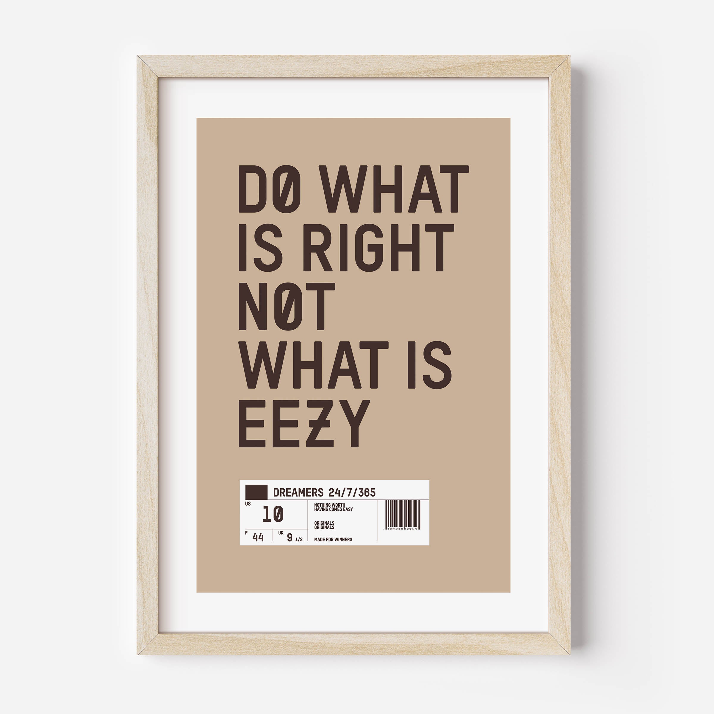 yeezy shoebox poster, wall art, framed print, wall decor, interior decoration
