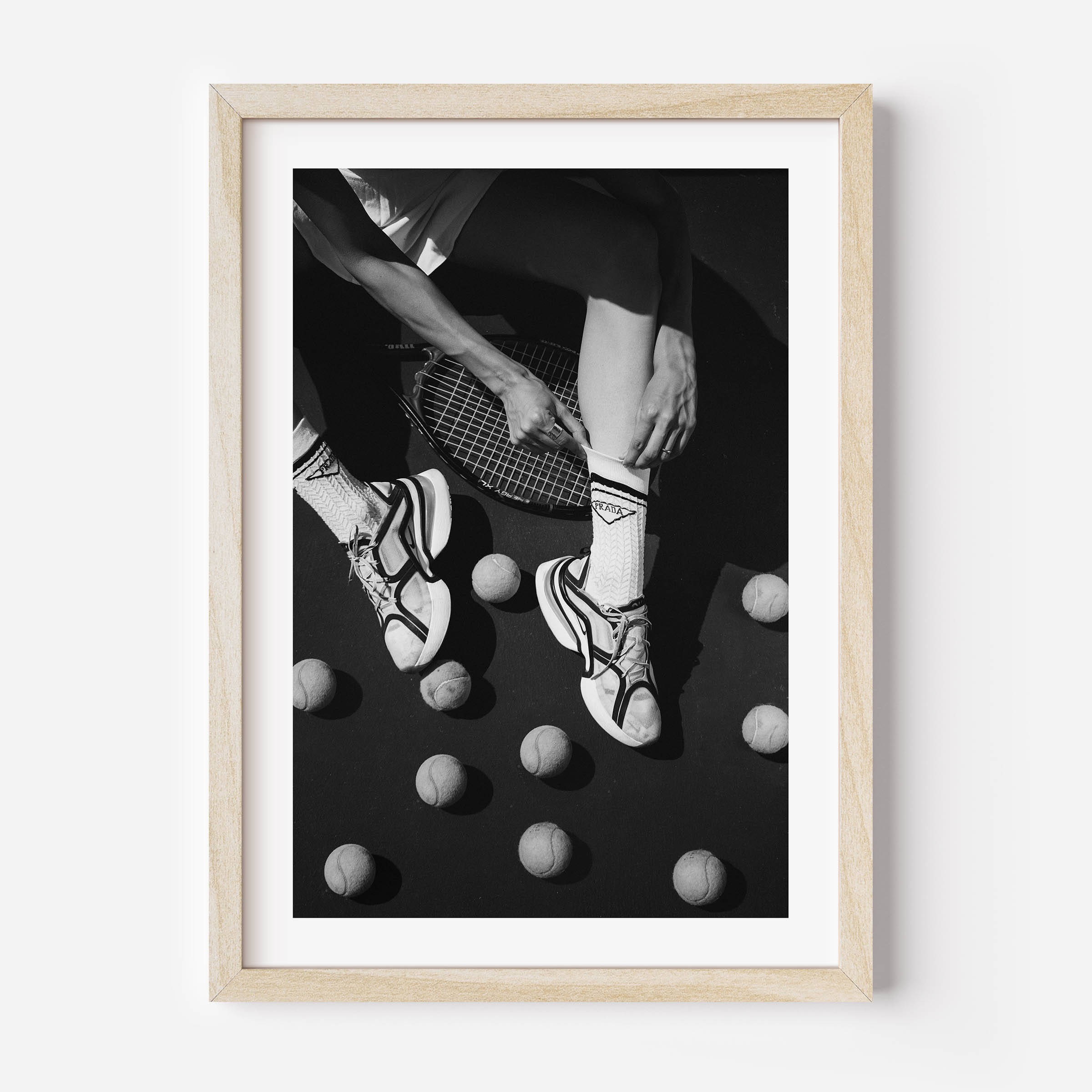 prada socks tennis poster