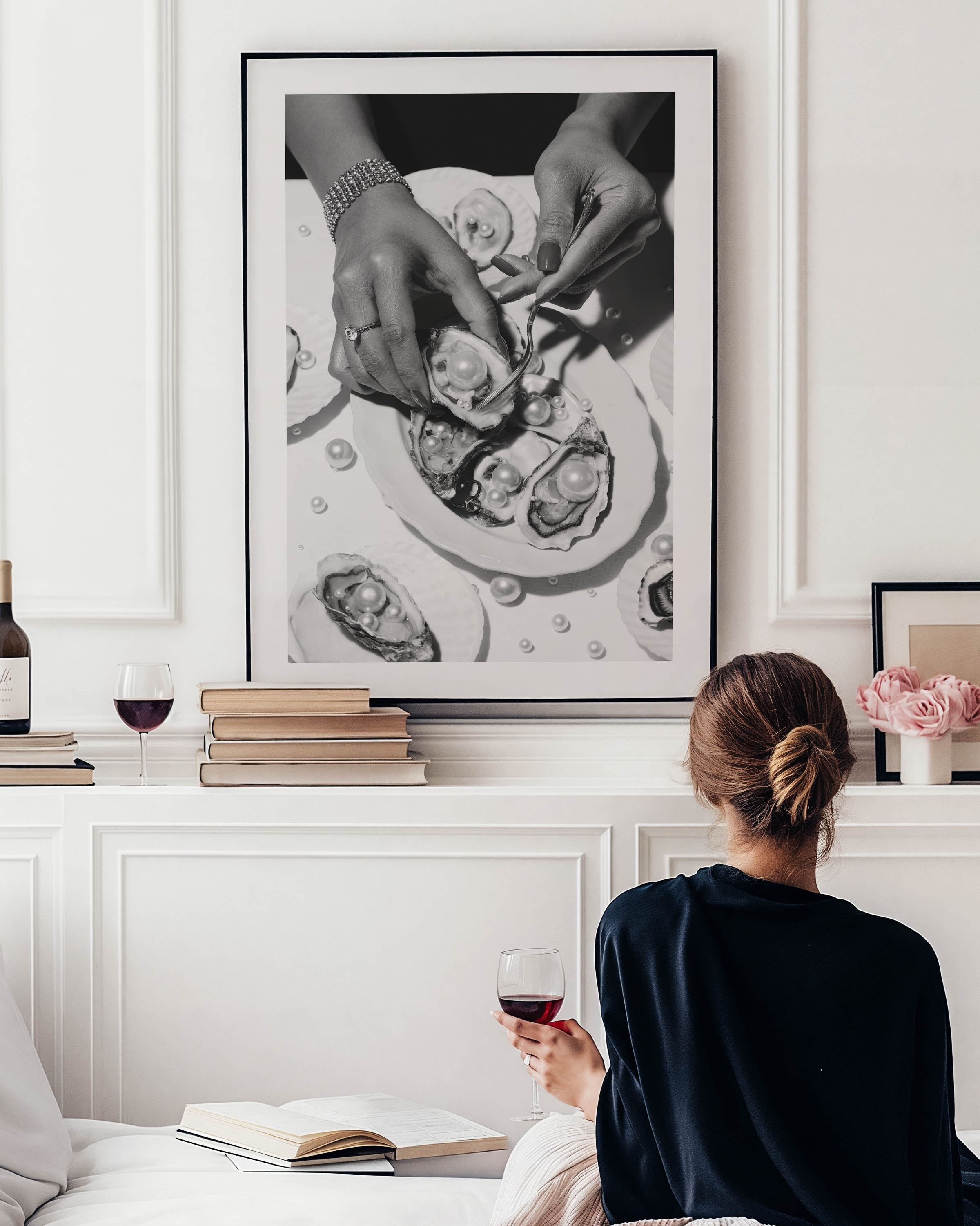 Austern und Perlen Poster