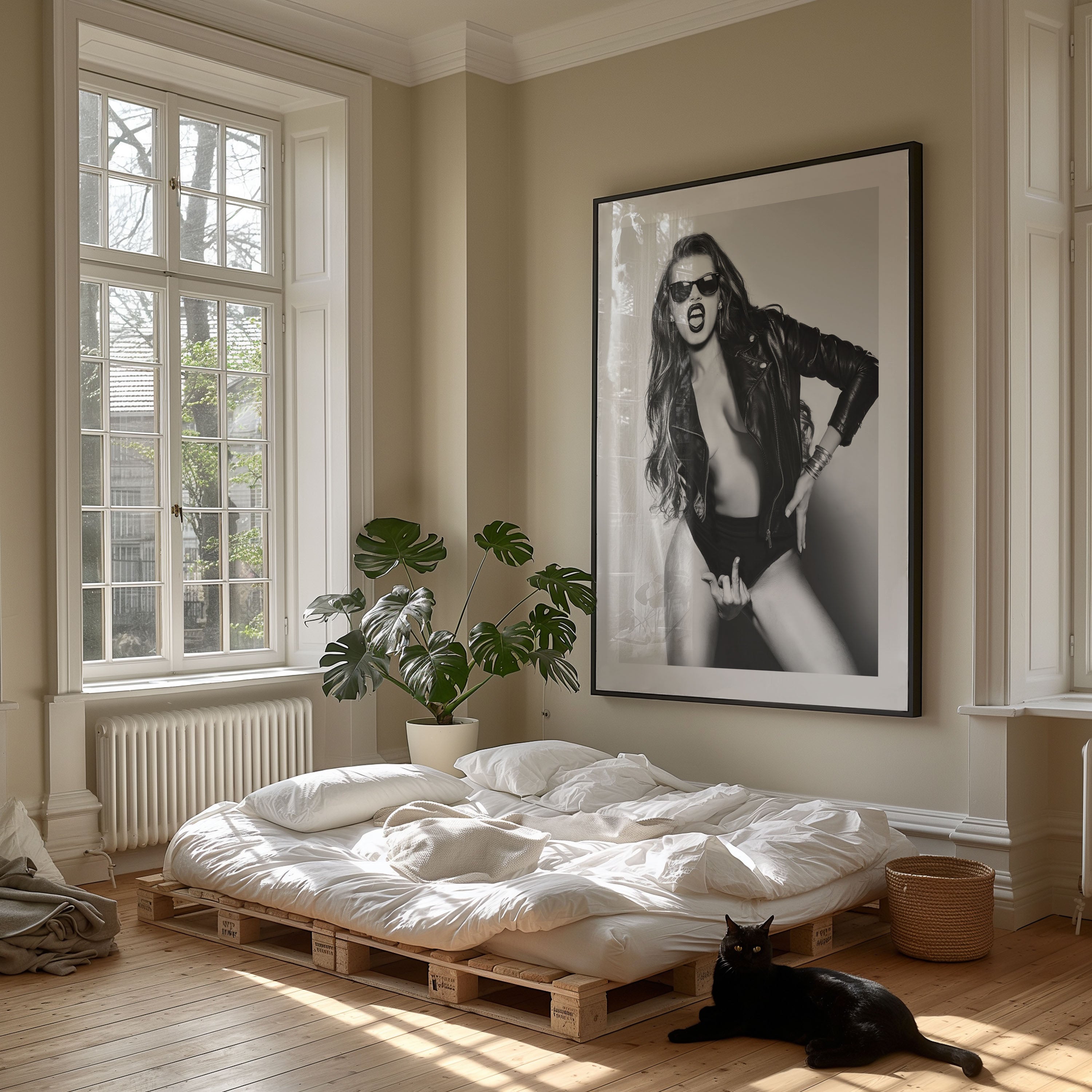 black and white portrait poster/print/wall art