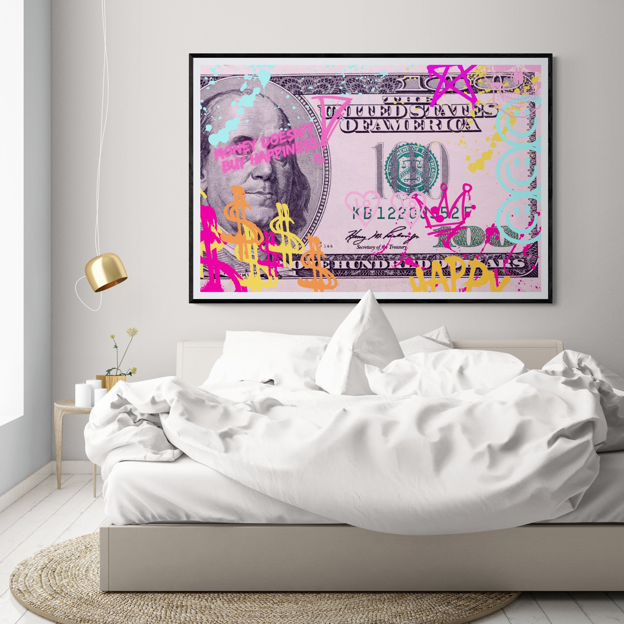 Geld kauft kein Glücksplakat