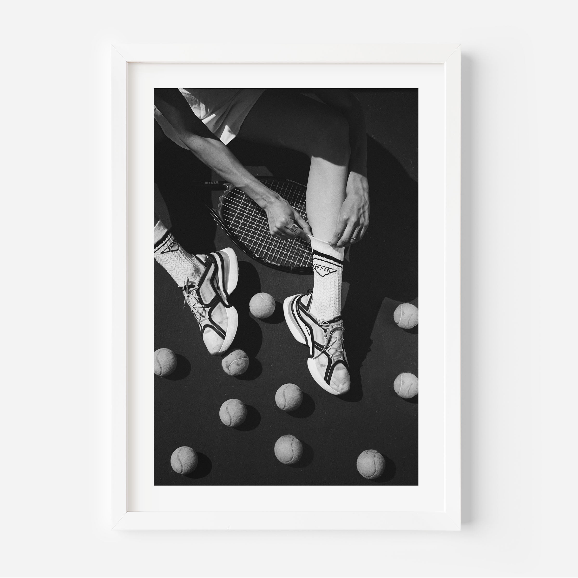 prada socks tennis poster