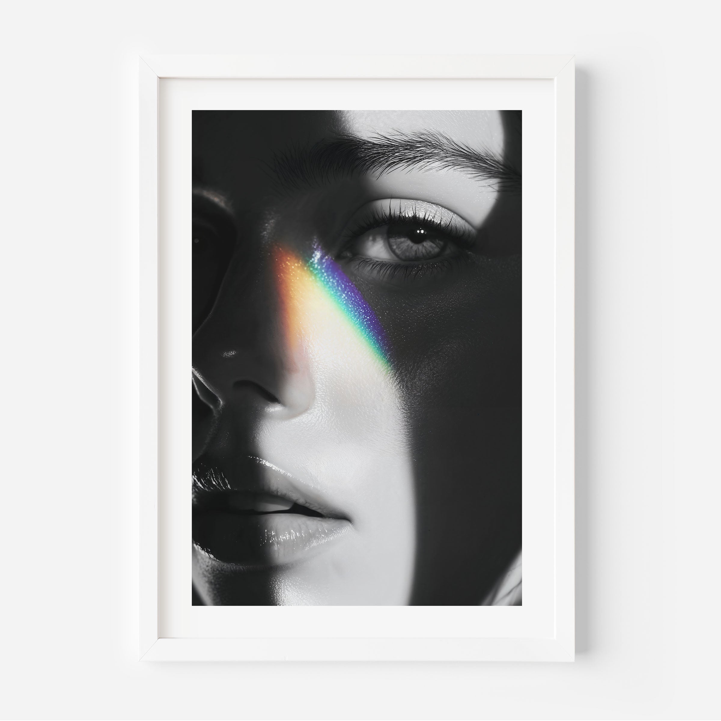 black and white portrait poster/print/wall art. Lgbtq