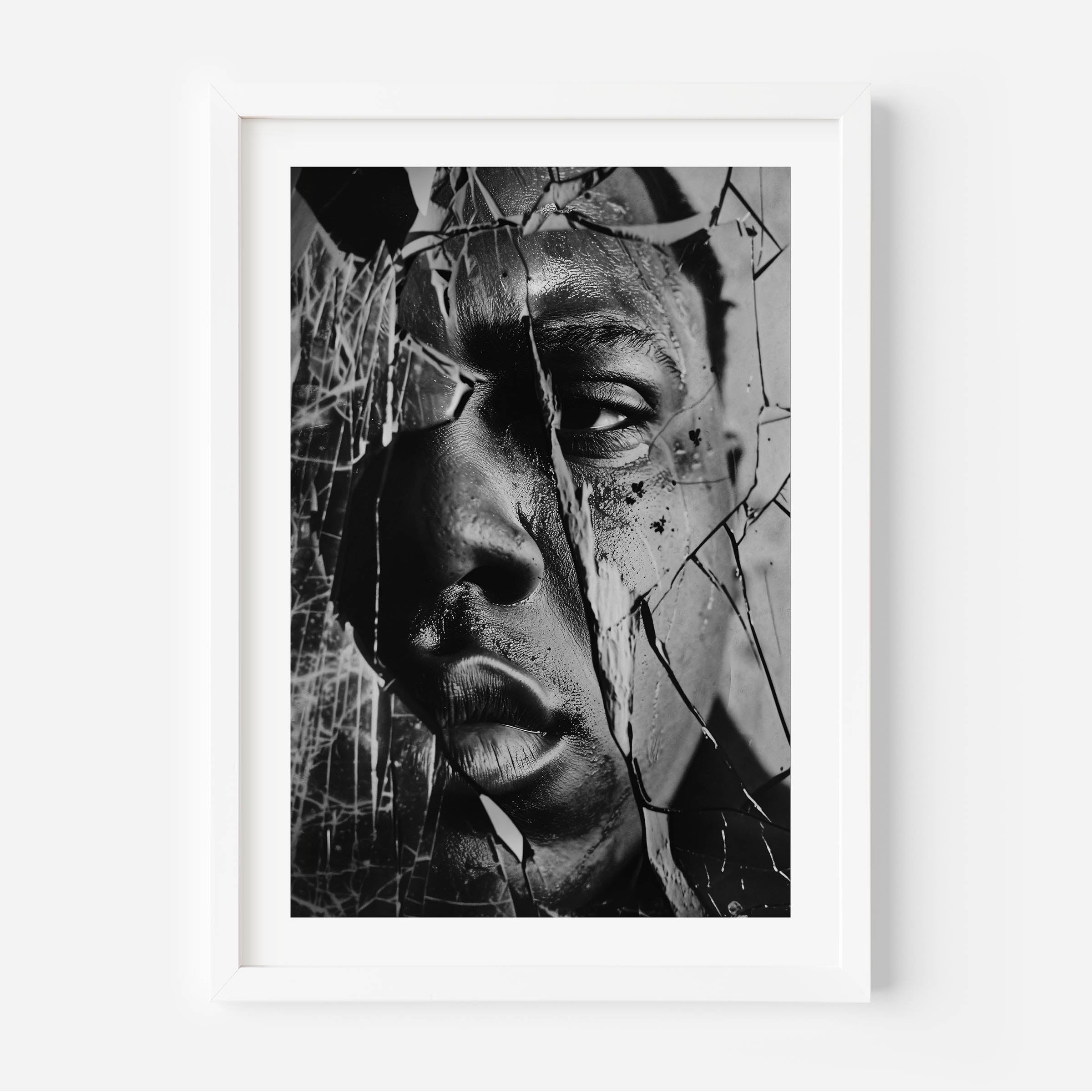 The Notorious B.I.G. Wall Art Poster in black and white
