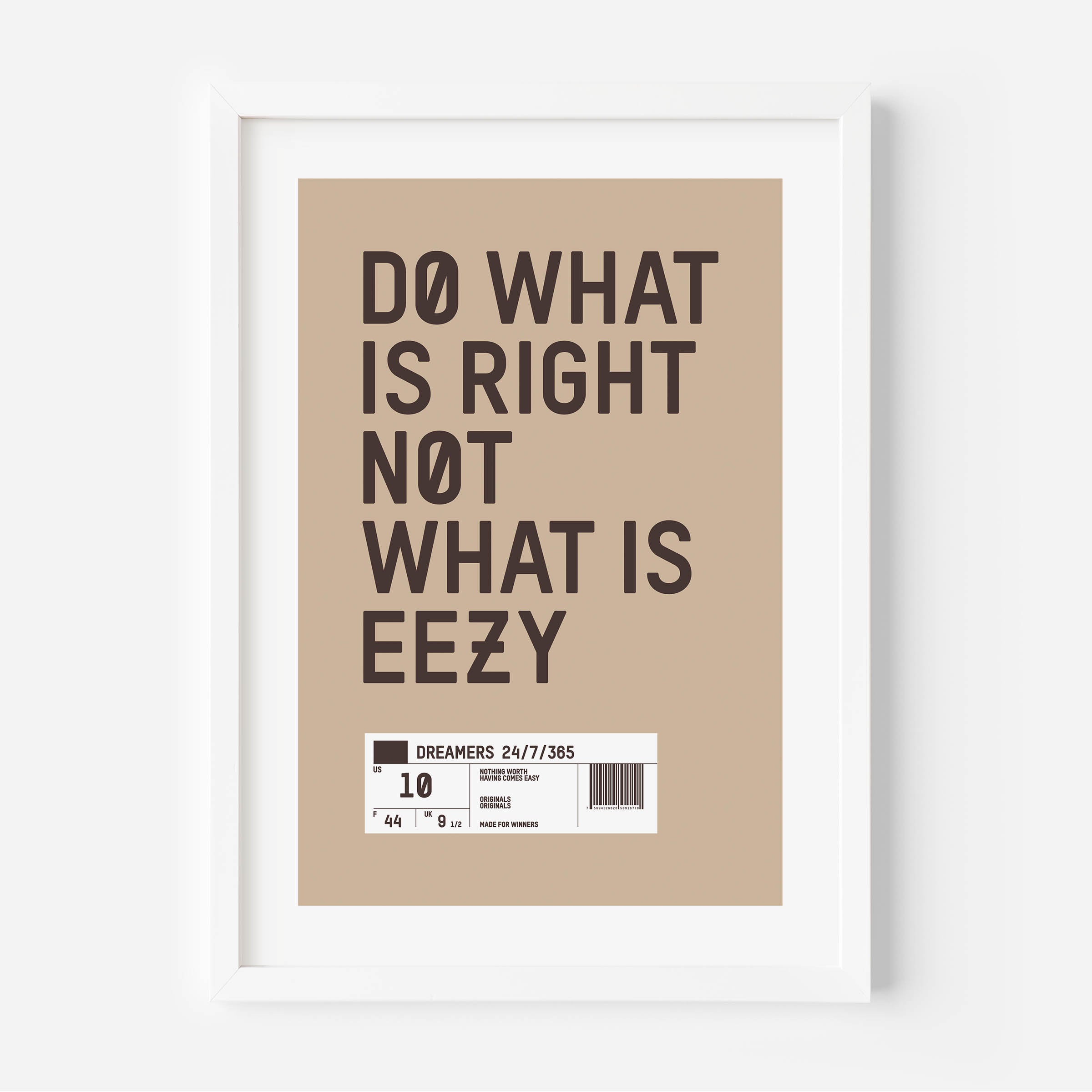 yeezy shoebox poster, wall art, framed print, wall decor, interior decoration