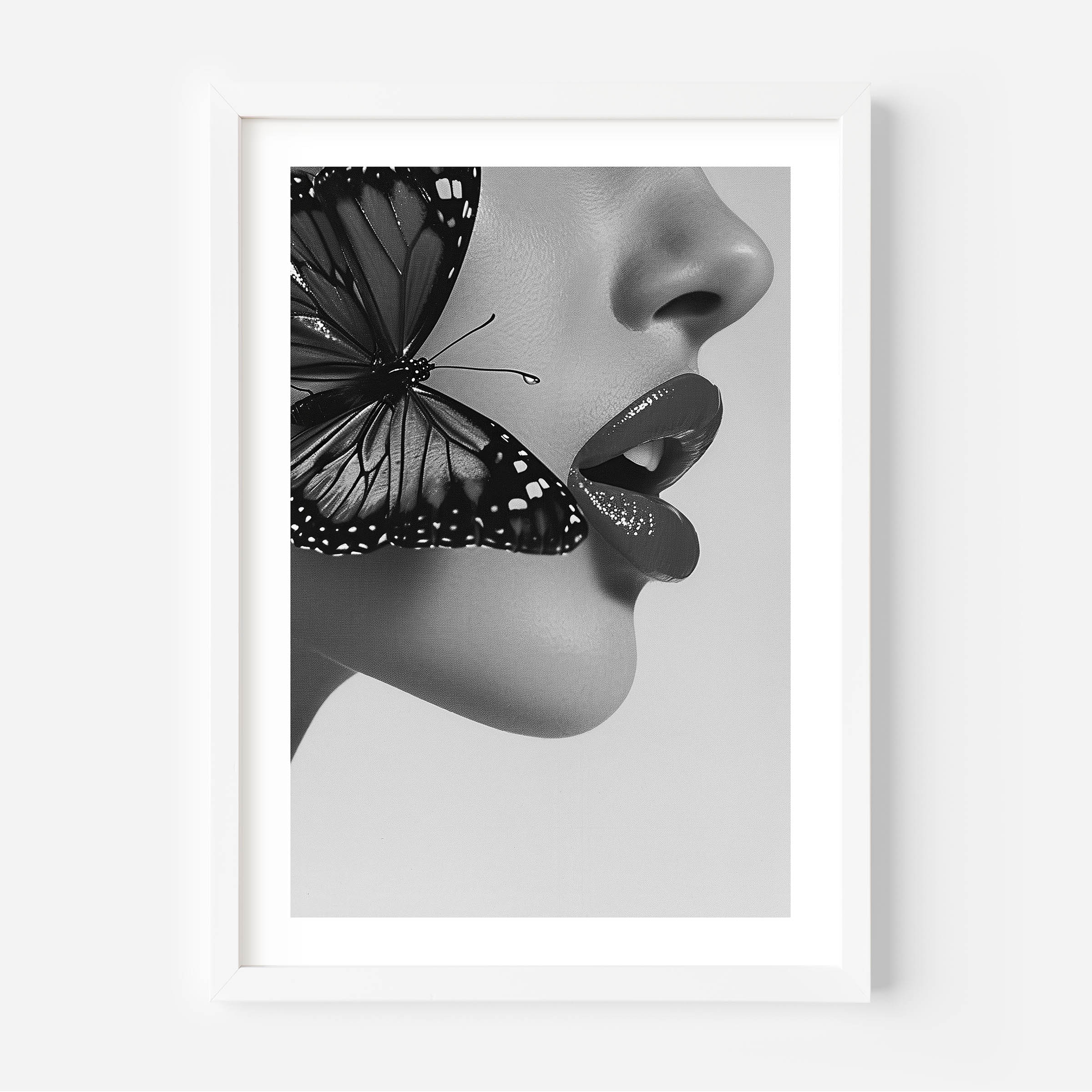black and white palboy butterfly poster/wallart/home decor/ painting