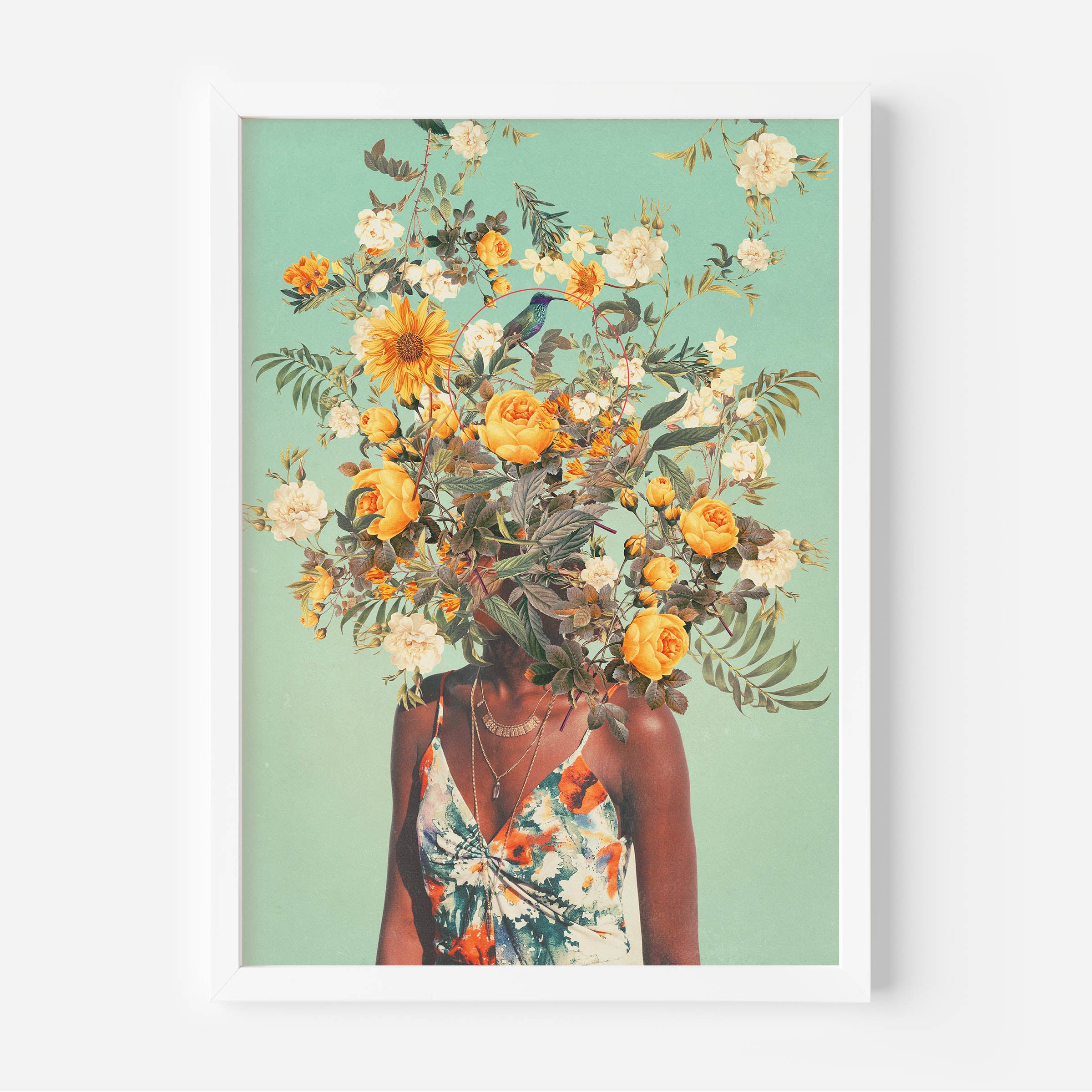 botanical portrait of a woman