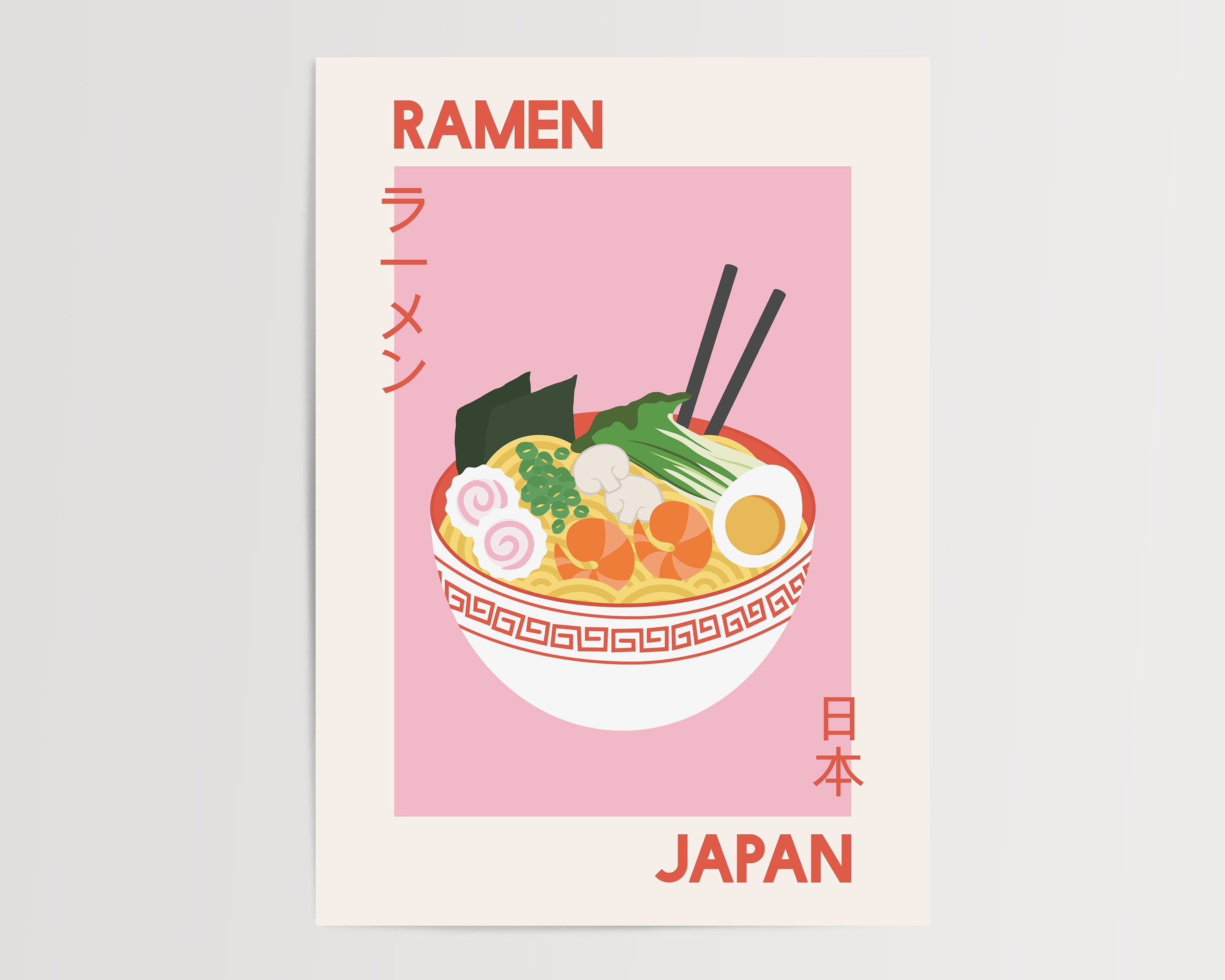 japanese ramen illustration print