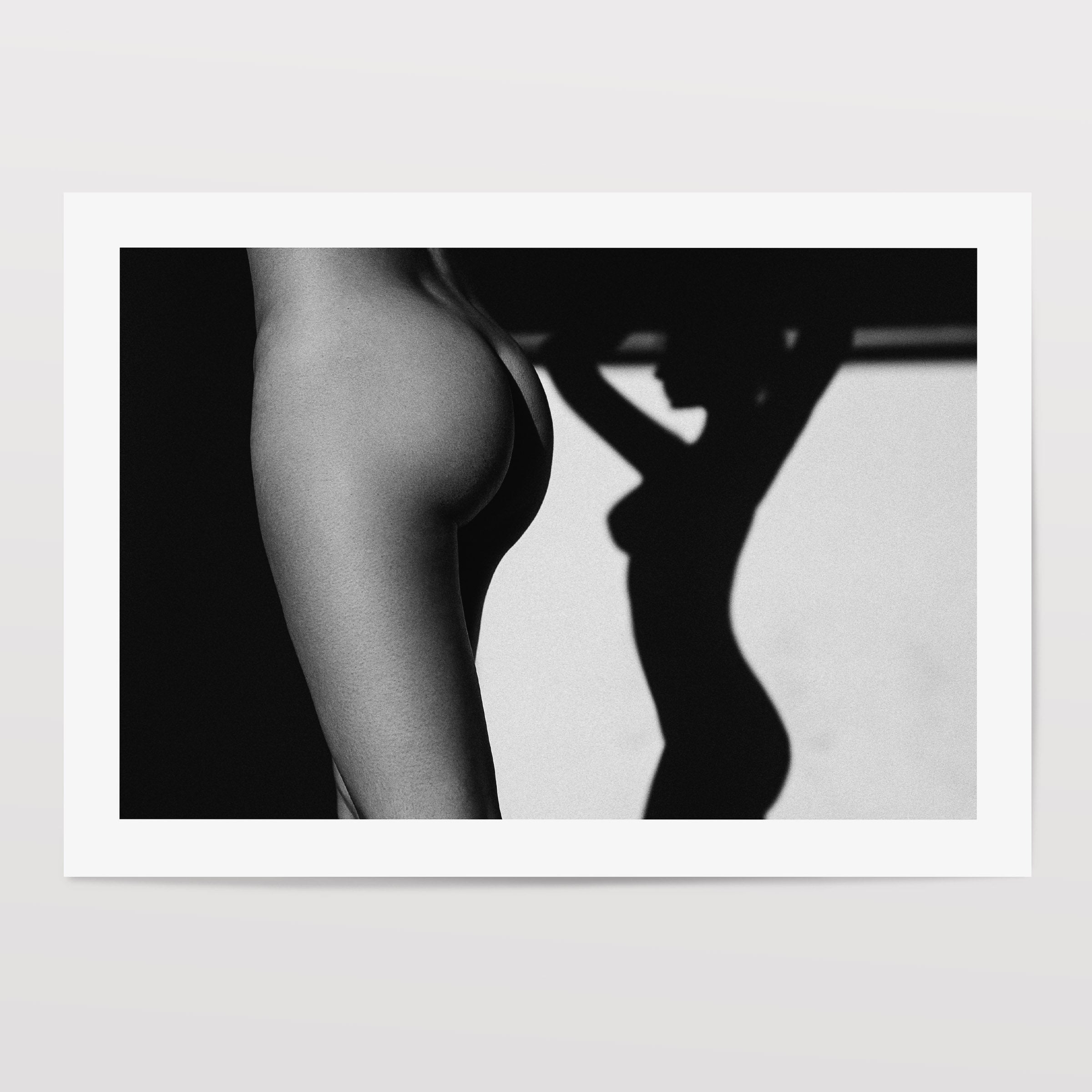 black and white nude print