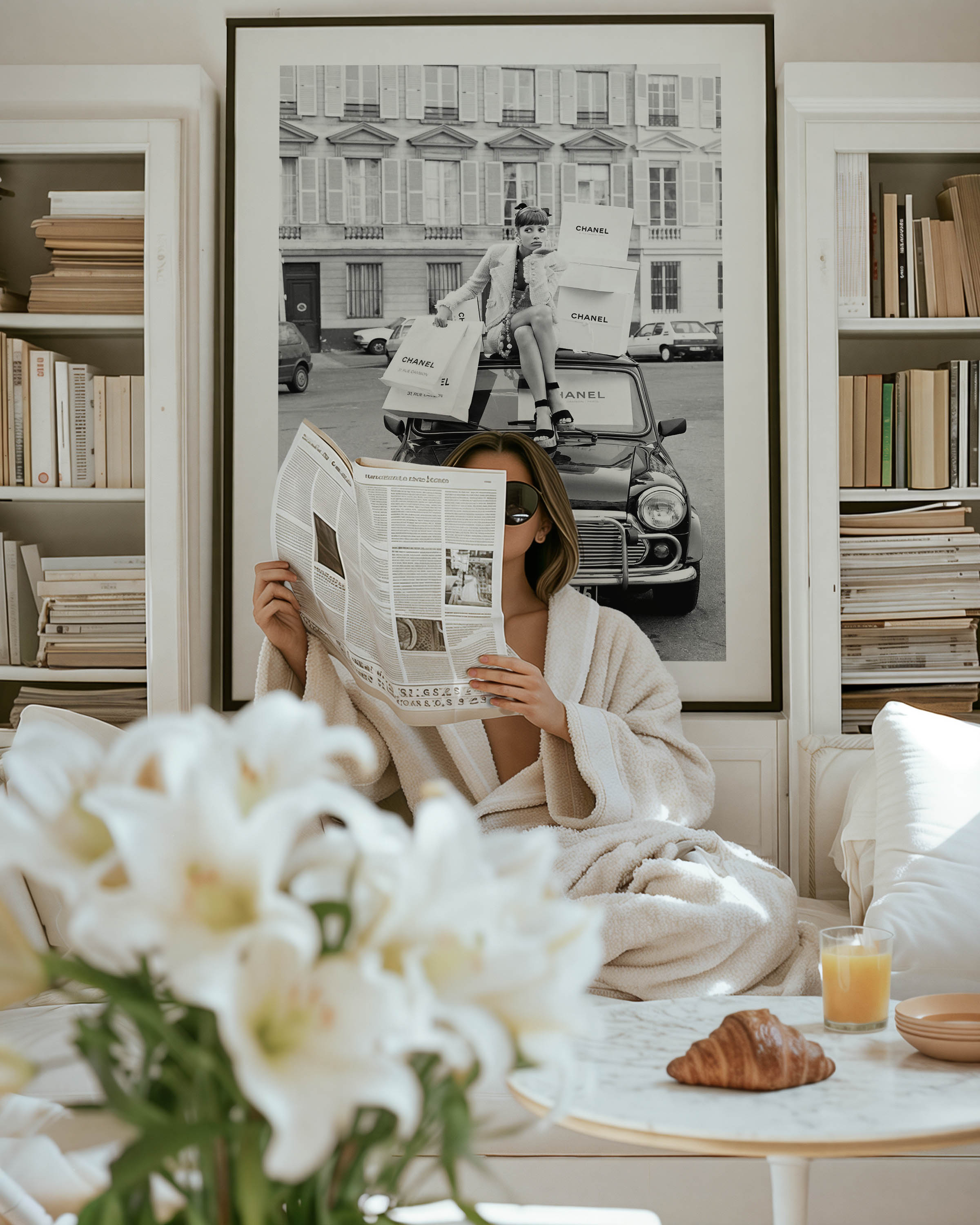 Einkaufen in Paris Poster