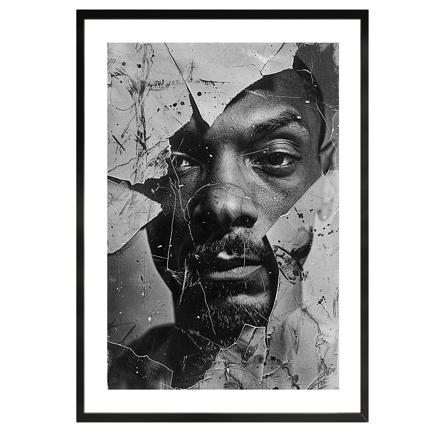 snoop dogg black and white poster/print/wall art/wall decor/interior design