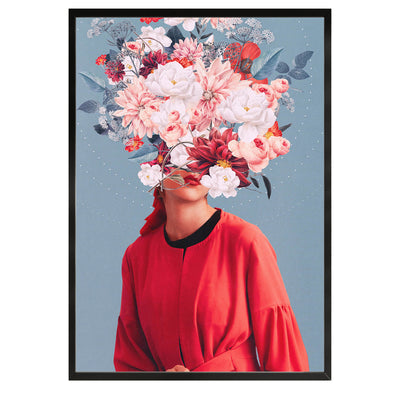 poster of a flower girl illustration