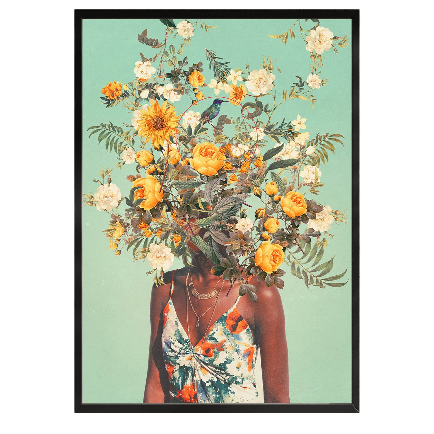 botanical portrait of a woman