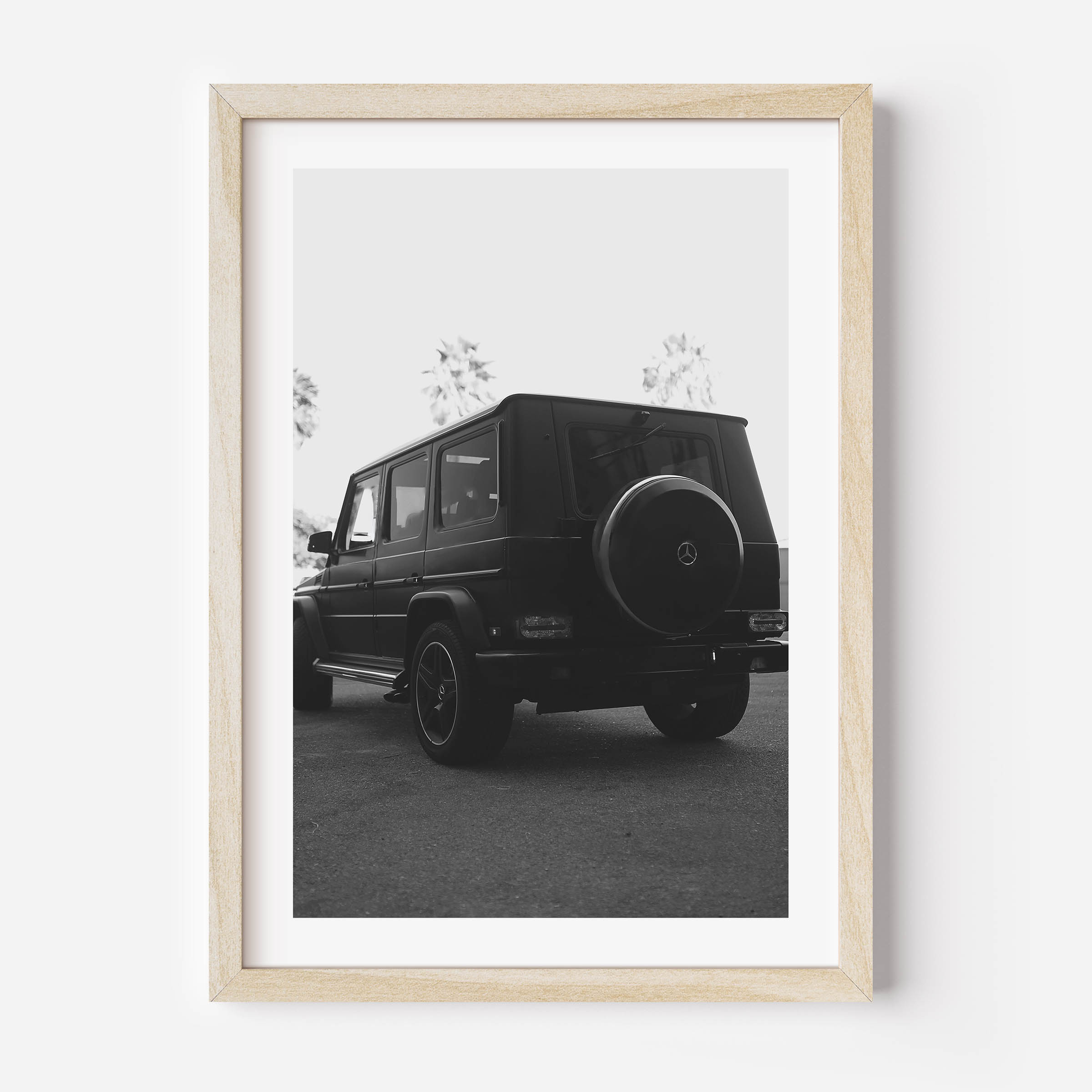 black and white poster mercedes g wagon, wallart, wall decor