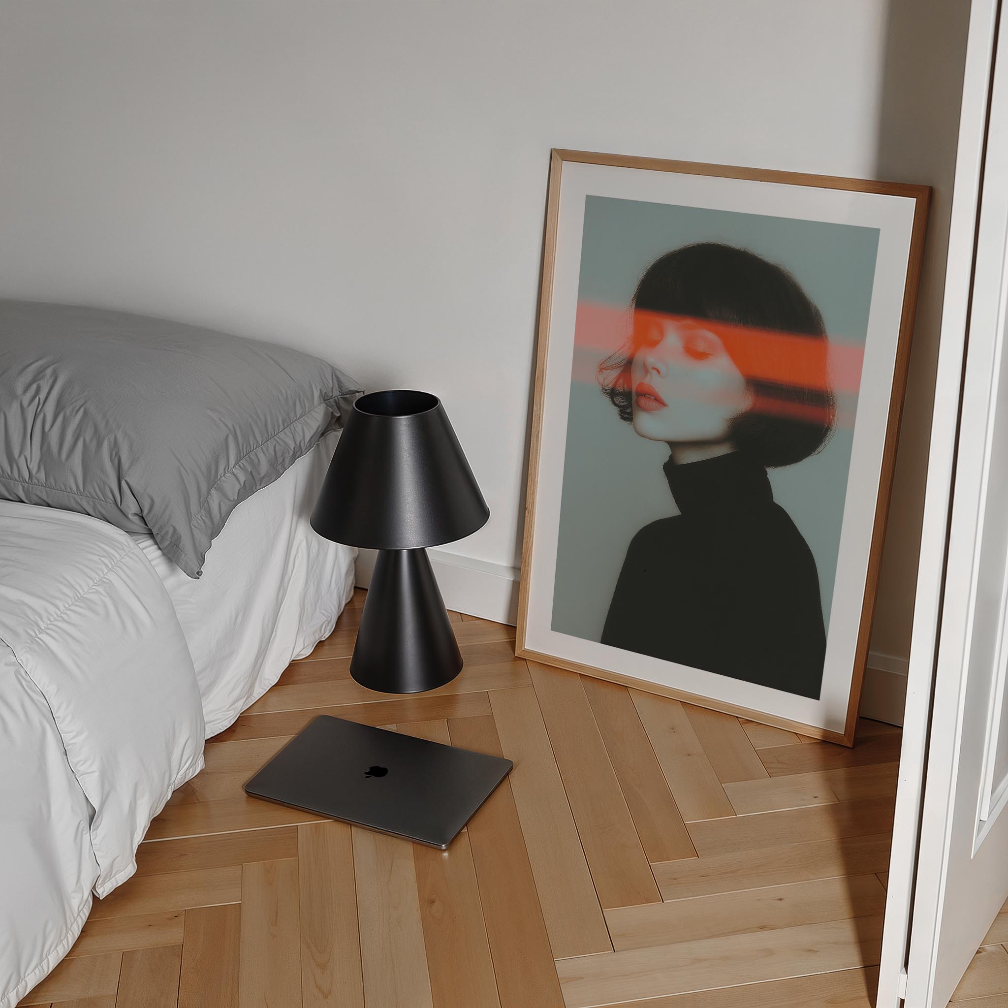 Elevate your space with this bold fine art print—clean lines, striking contrast, and a modern aesthetic that adds instant edge to any interior.