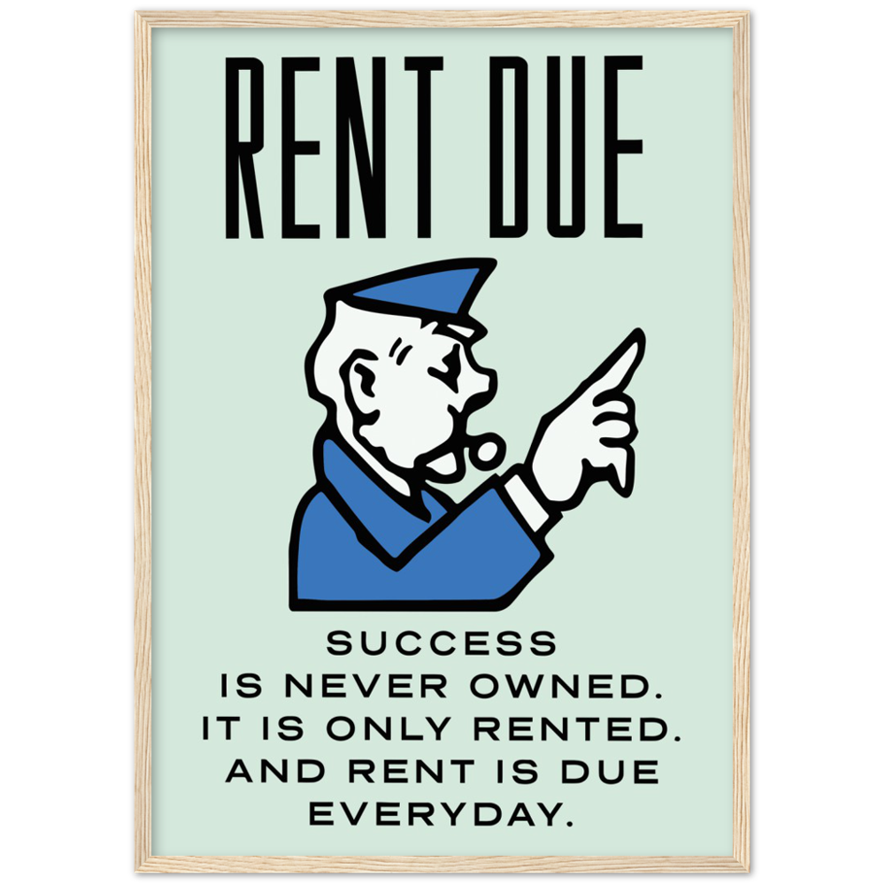 Poster zur fälligen Miete