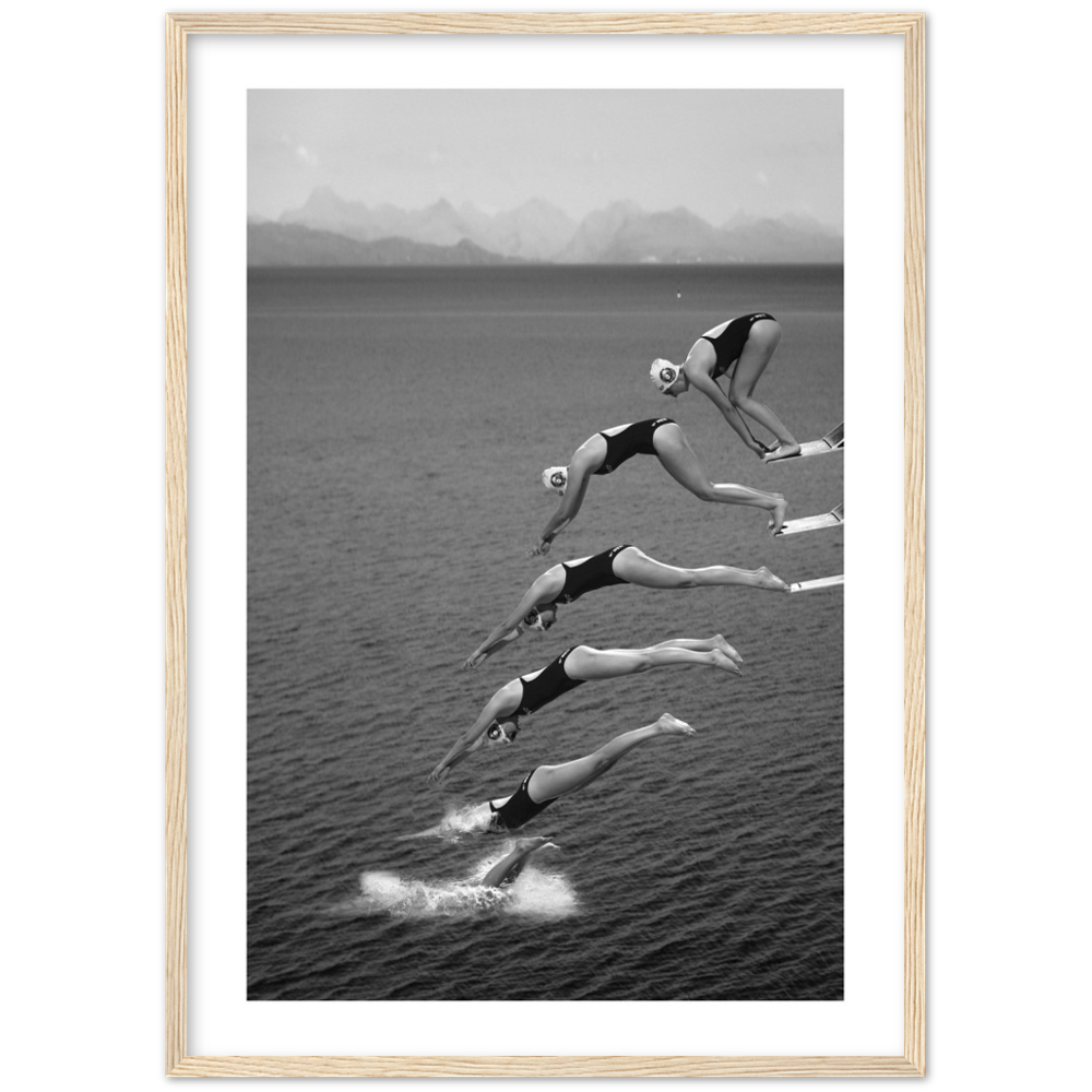 Schwarz-Weiß-Tauchplakat