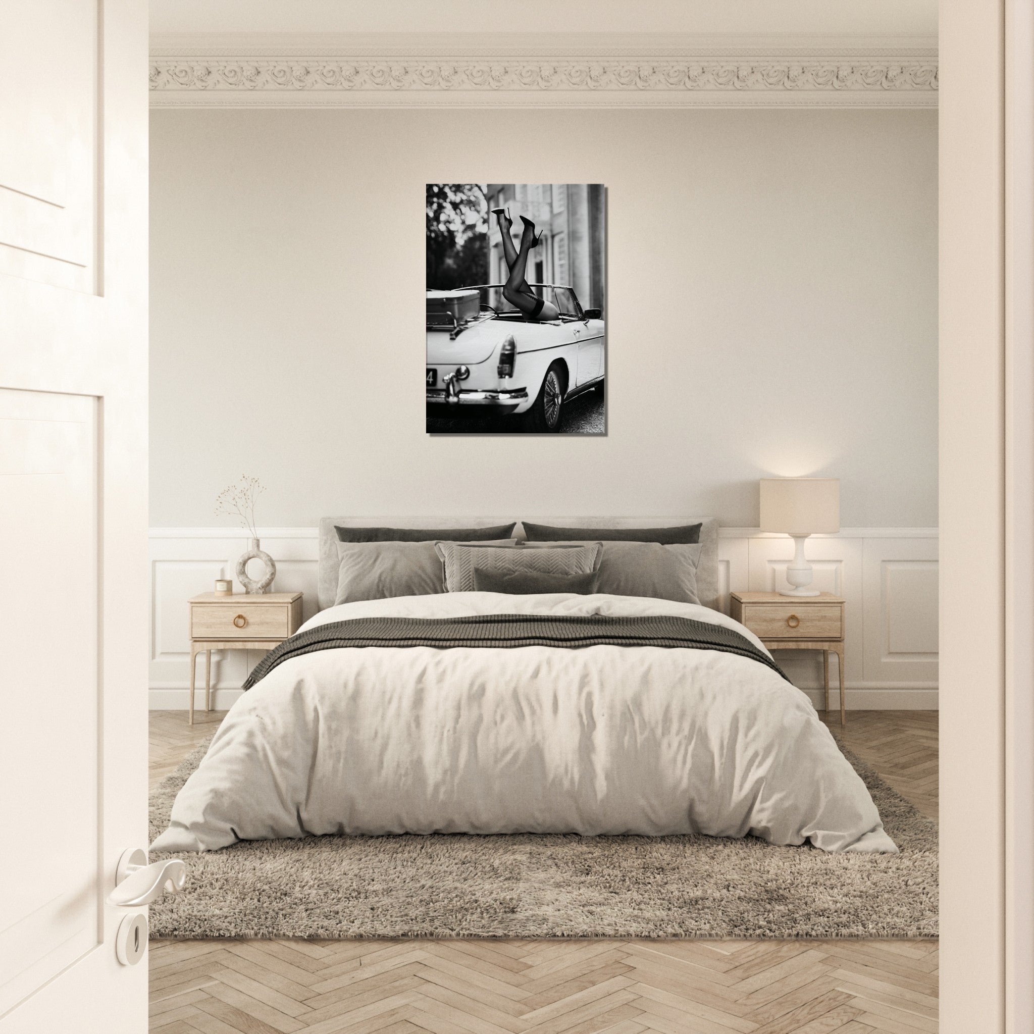 Model in Classic Car Canvas