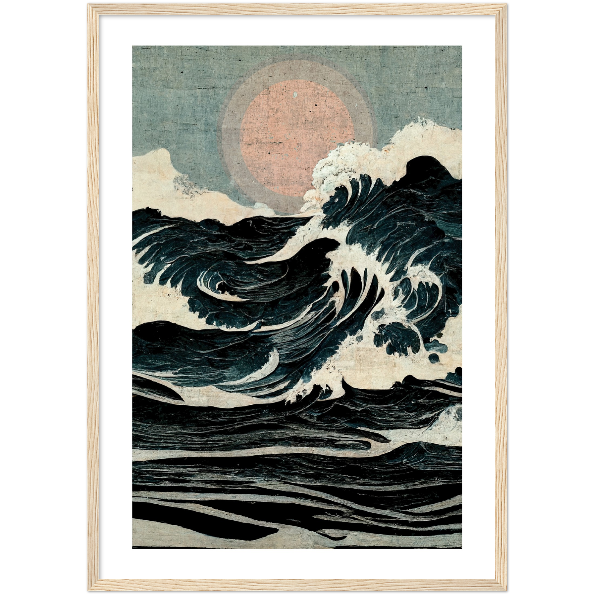 Japanisches Wellenplakat