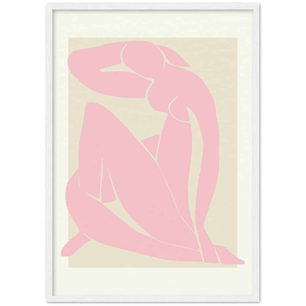 henri matisse poster/ wall art pink woman illustration