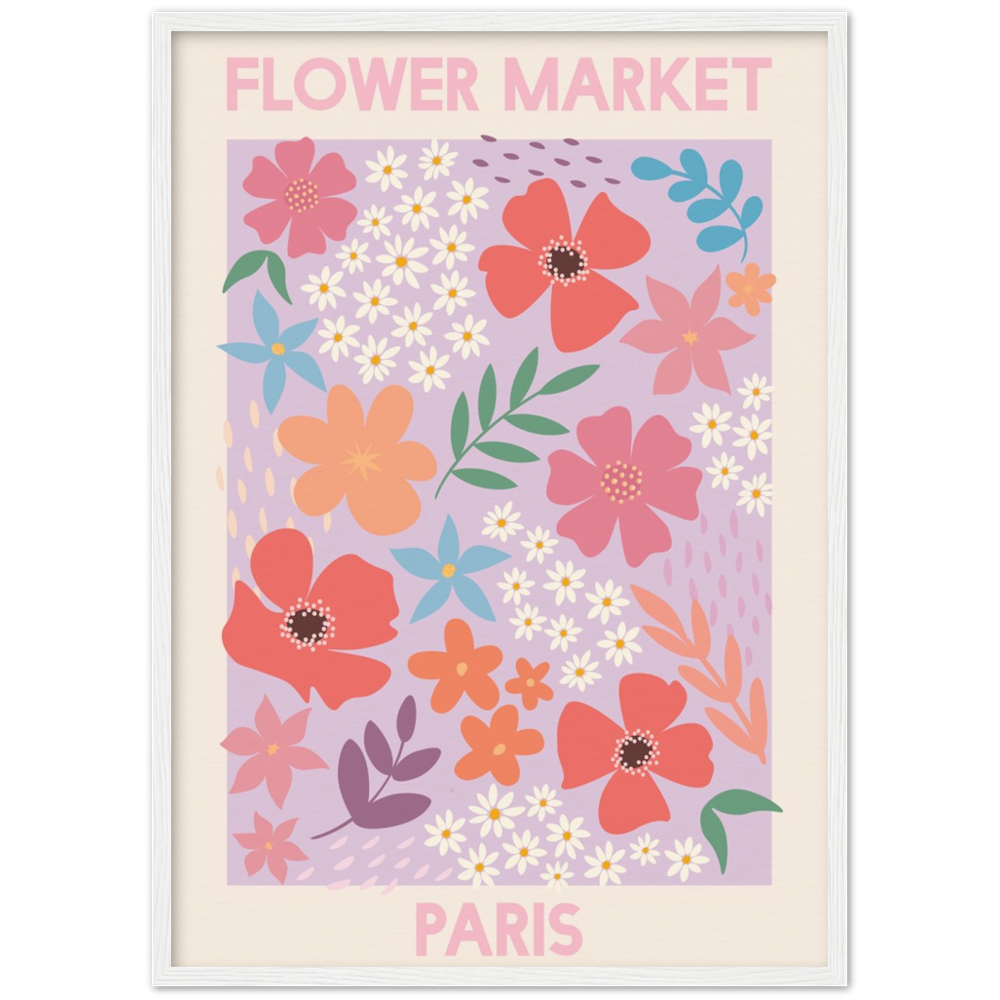 Blumenmarkt Paris Poster