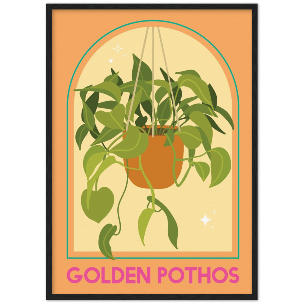 golden photos plant poster/print:wall decor plant mom illustration
