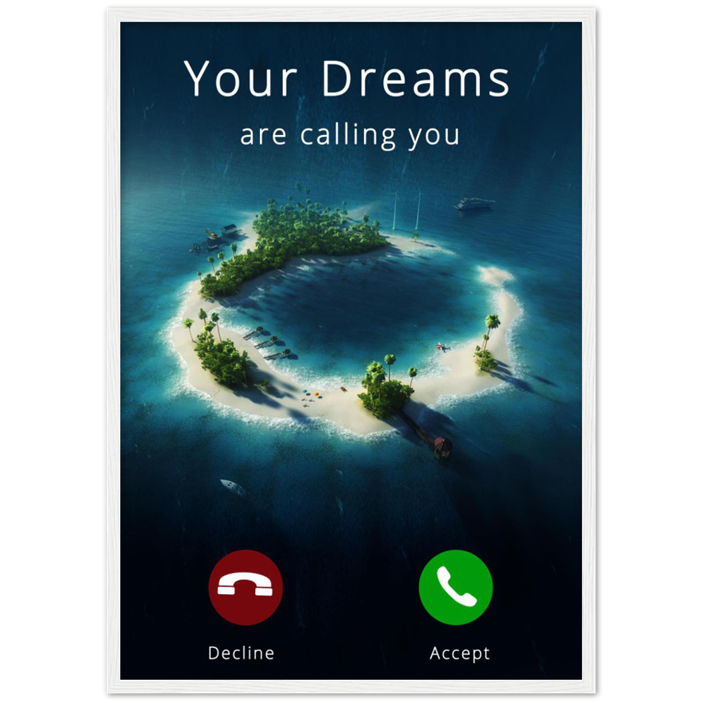 Poster „Deine Träume rufen“.