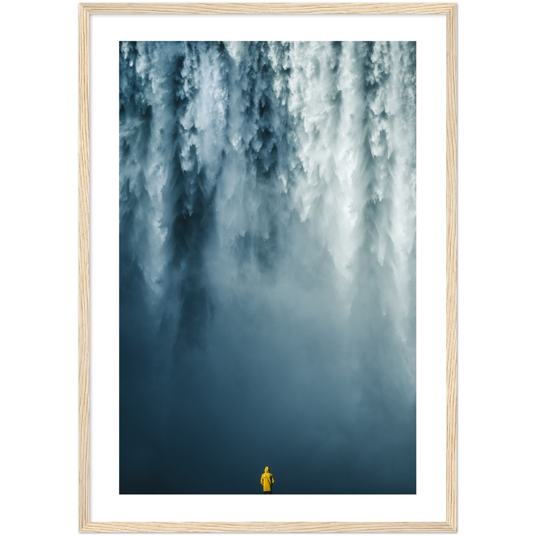 Poster mit Blick auf den Wasserfall