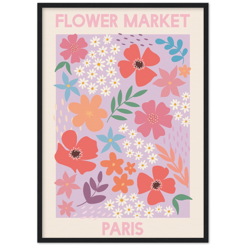 Blumenmarkt Paris Poster