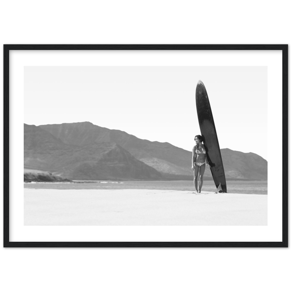 Schwarz-weißes Strandplakat