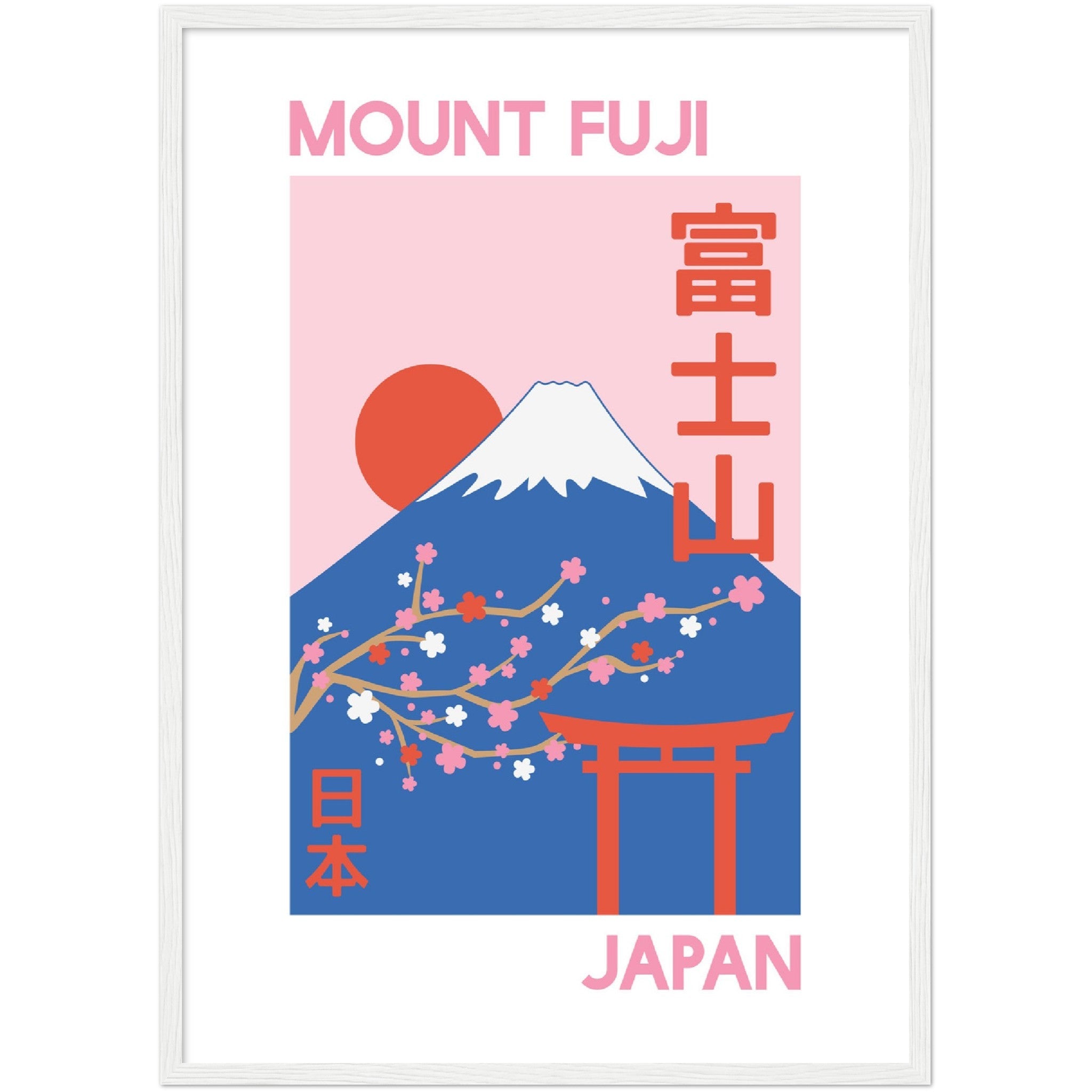 Mount Fuji Illustrationsposter