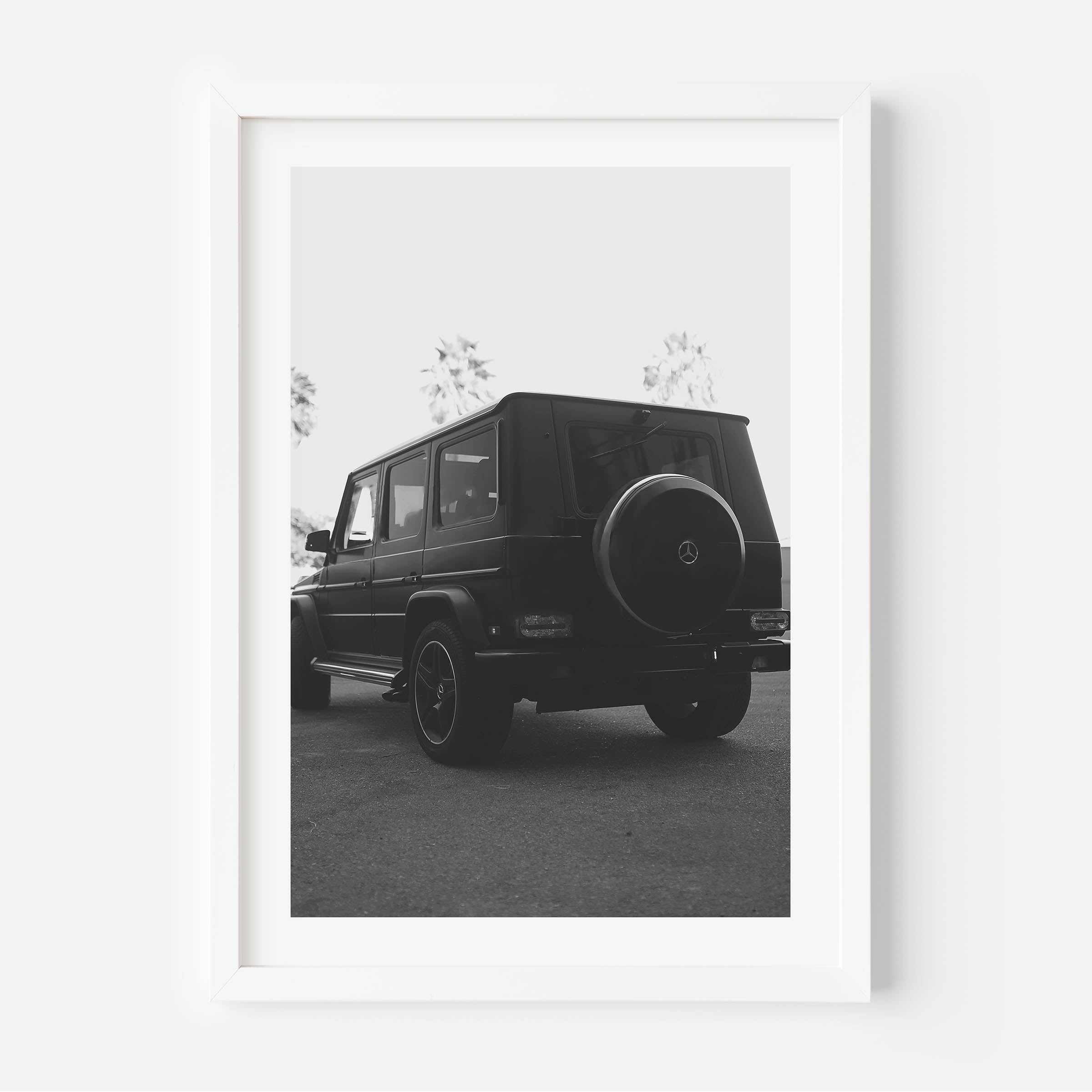 black and white poster mercedes g wagon, wallart, wall decor