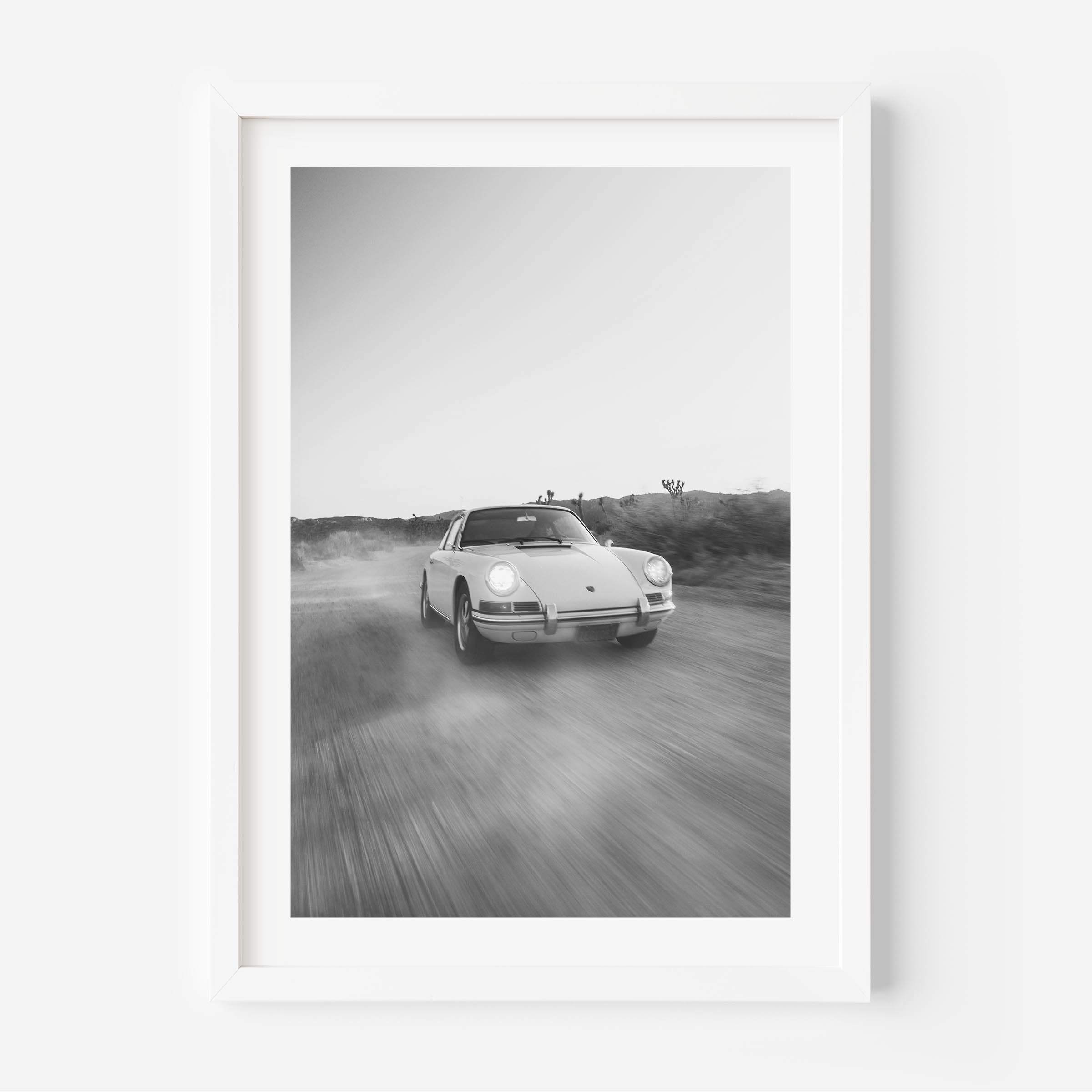 black and white porsche poster, wall art, wall decor