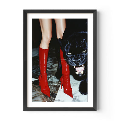 trendy fine art poster wild in red. wall art, home decor, prints, interior design