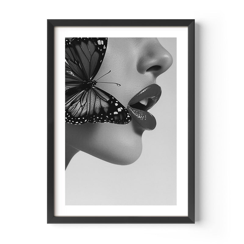 black and white palboy butterfly poster/wallart/home decor/ painting