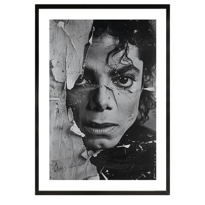 Michael jackson poster in black and white