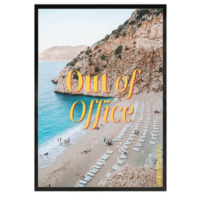 out of office poster,print,wall art, wall decor, travel, interior design, art