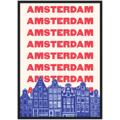 illustration poster of amsterdam