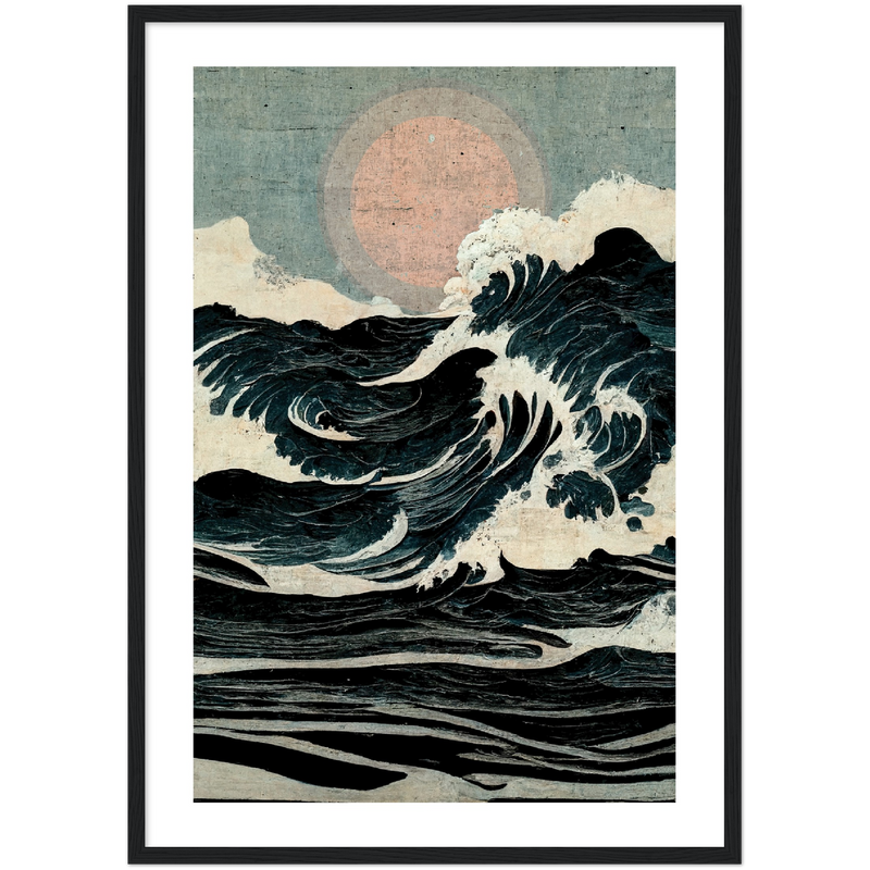 Japanisches Wellenplakat