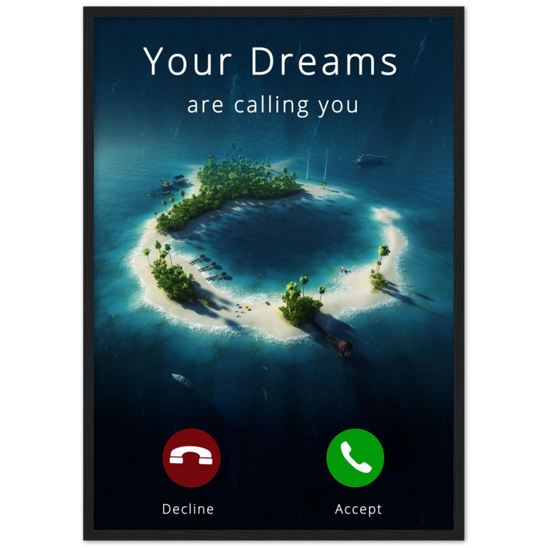 Poster „Deine Träume rufen“.