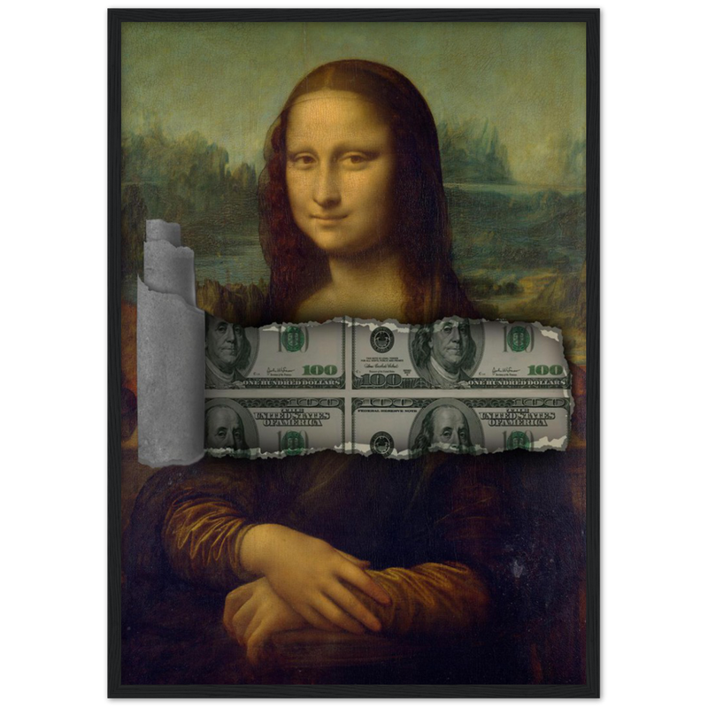 Mona Lisa Dollar Bill Poster