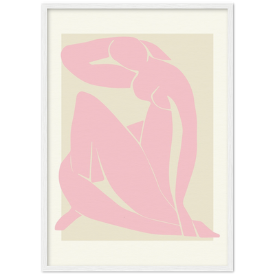 henri matisse poster/ wall art pink woman illustration