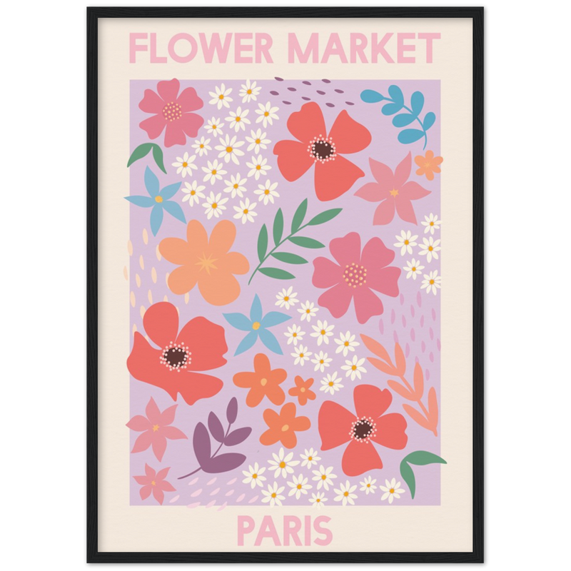 Blumenmarkt Paris Poster